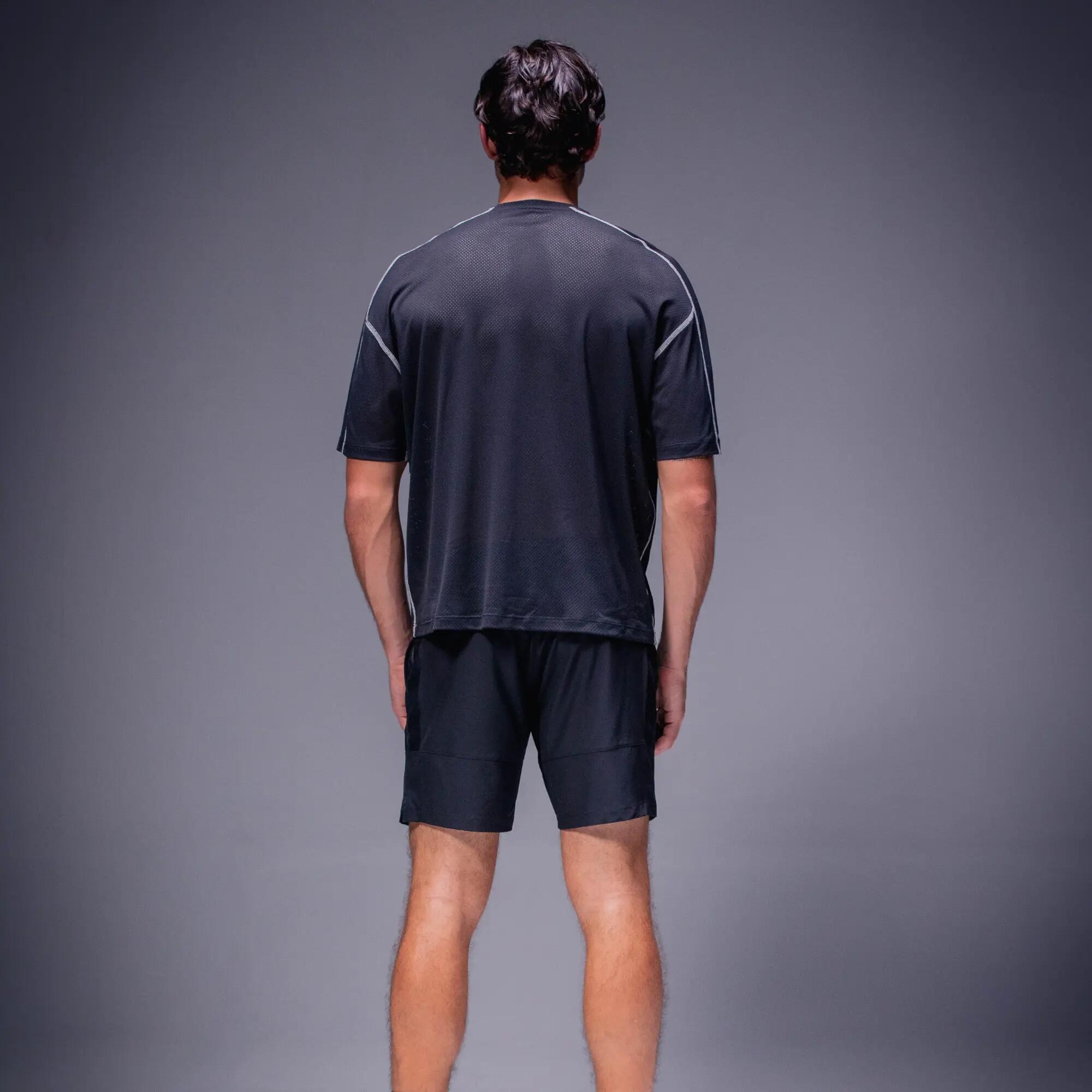 Camiseta deportiva boxy transpirable para adulto, Racketball Mesh negro 4/8