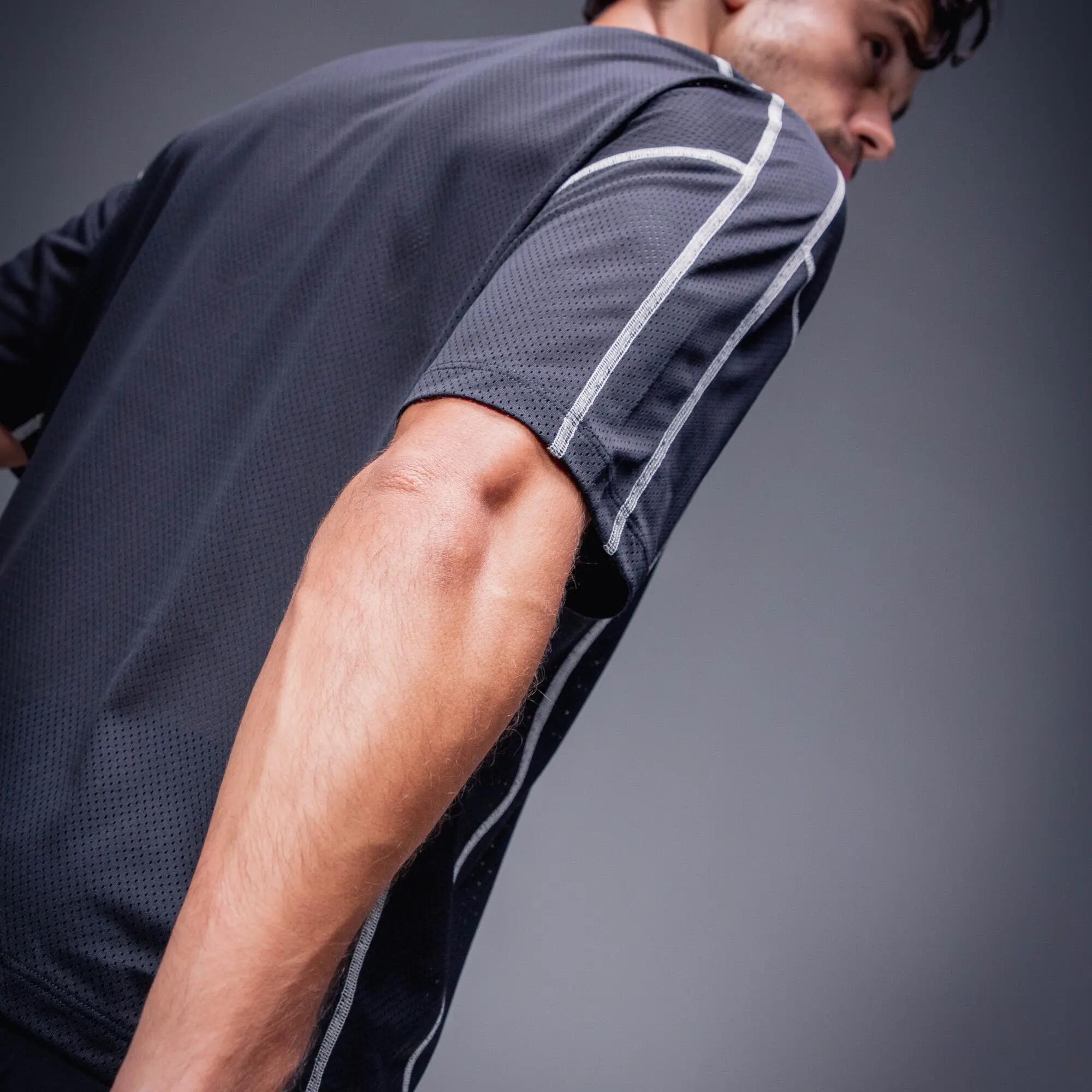 Camiseta deportiva boxy transpirable para adulto, Racketball Mesh negro 8/8