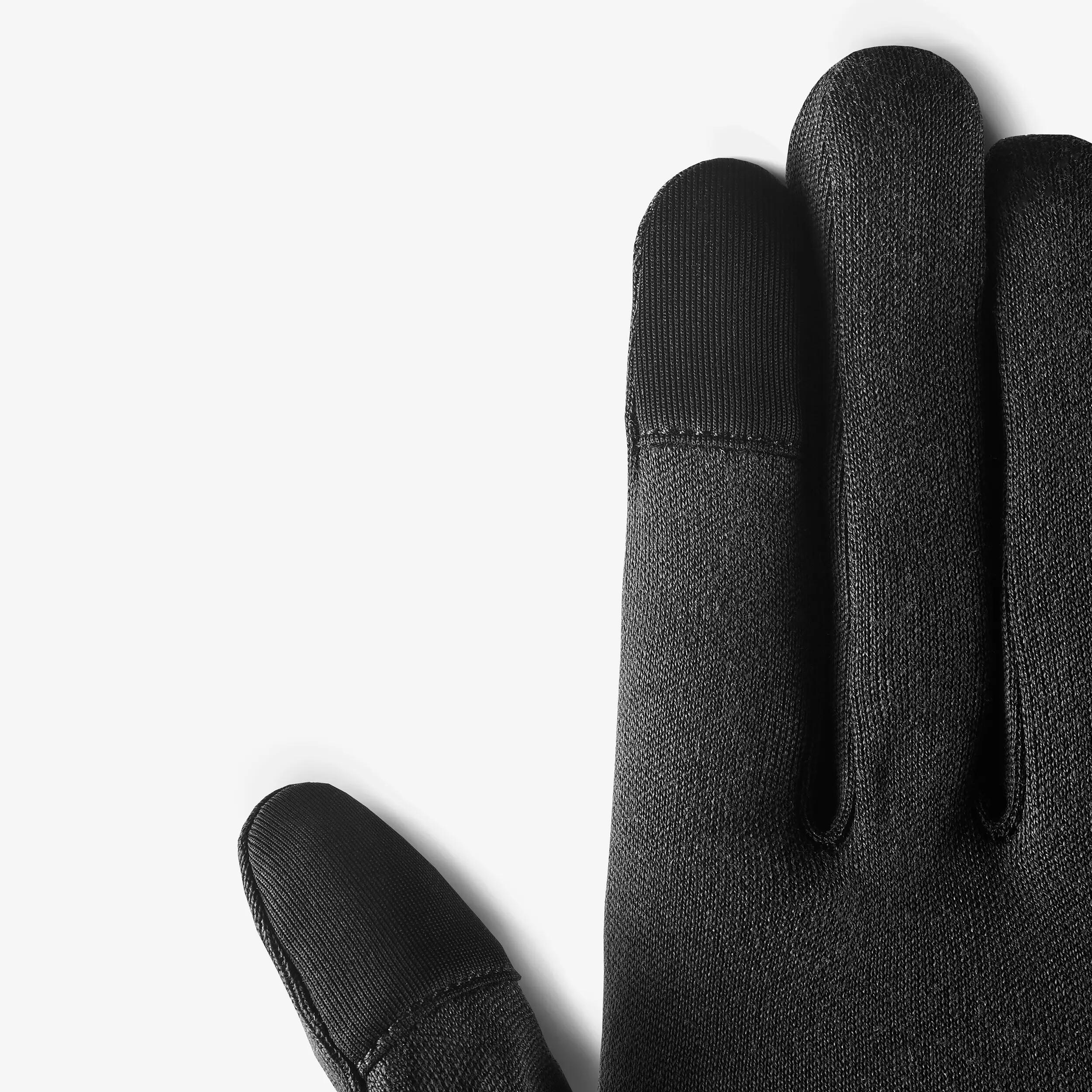 Sous-gants de randonnée en montagne en soie – MT 500 noir 2/5