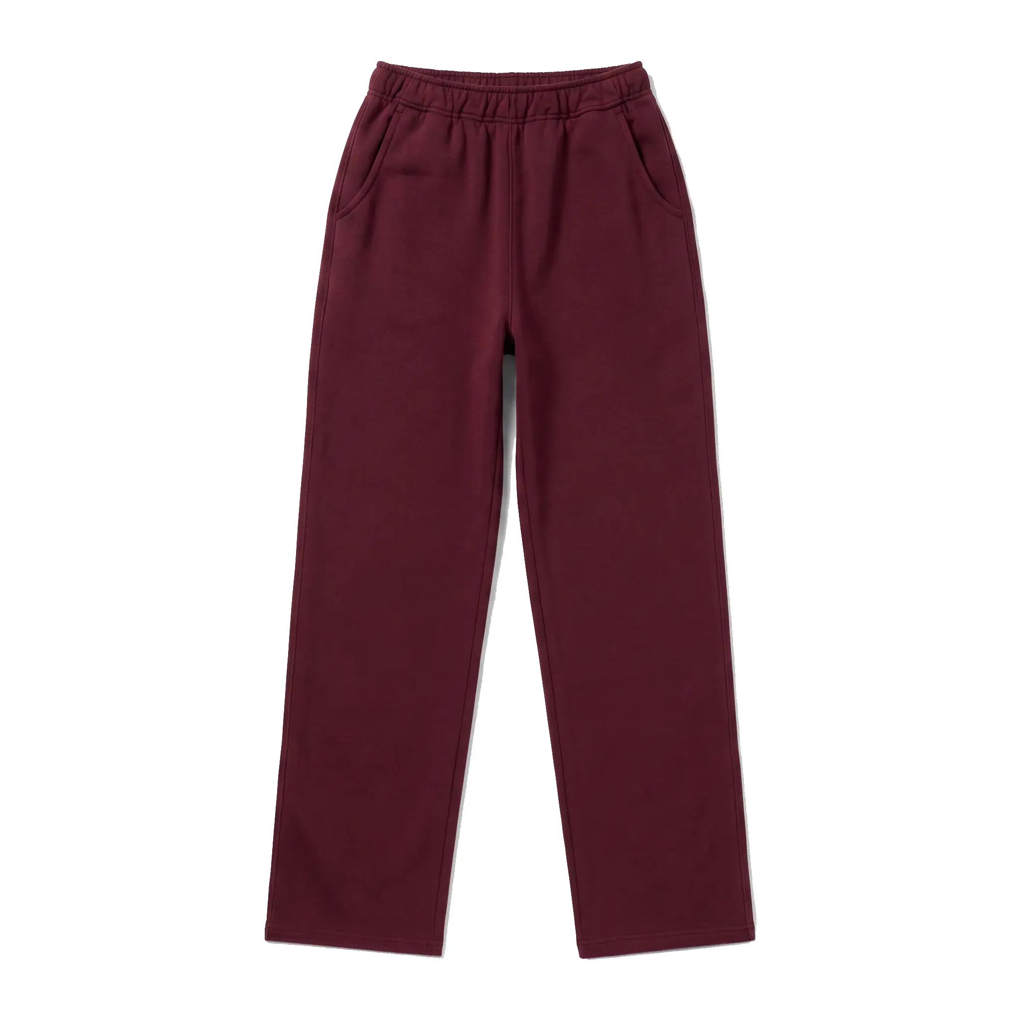 Pantalon de trening confortabil regular bordo damă 8/9