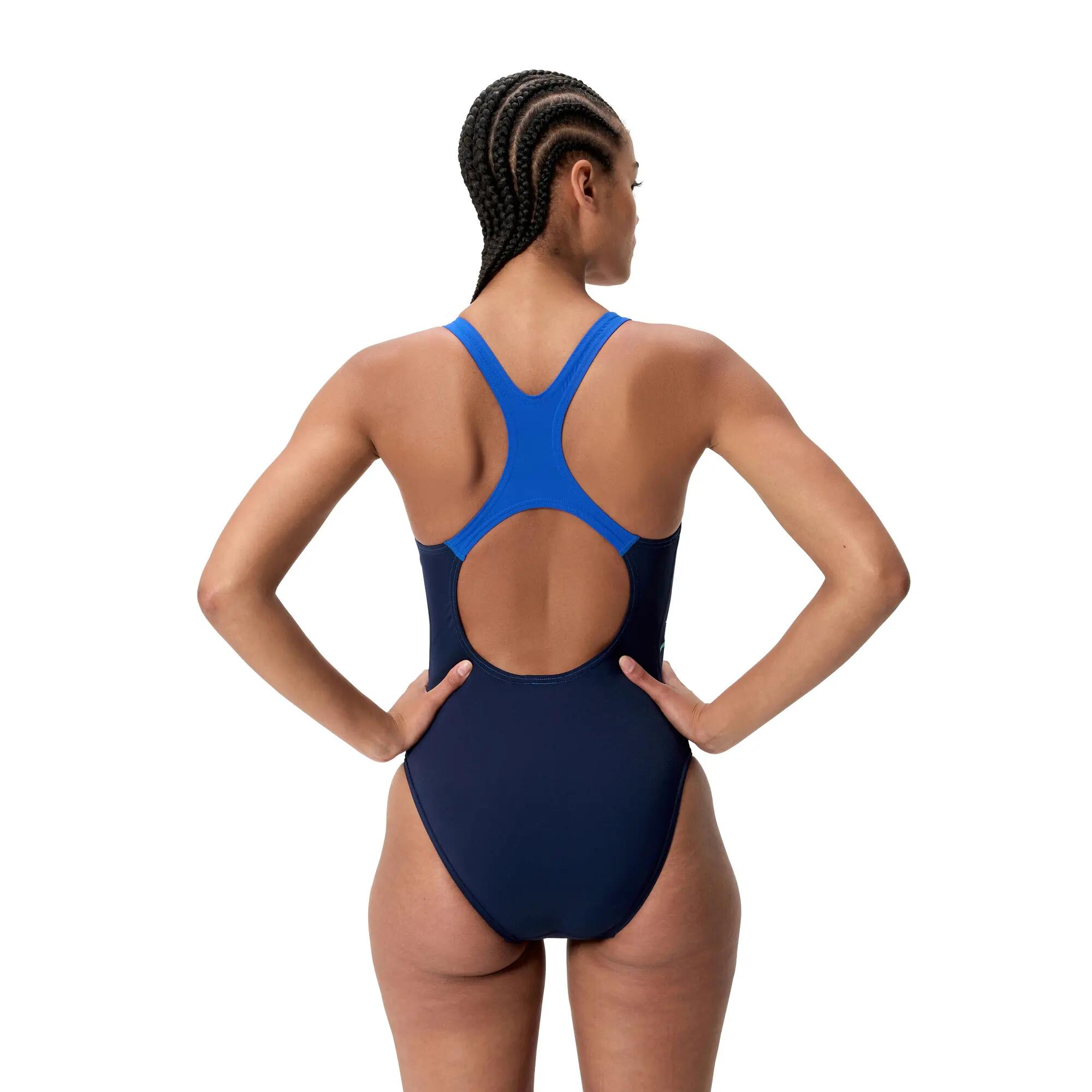 Traje de baño con espalda Medalist para mujer Speedo Medley Logo 3/4