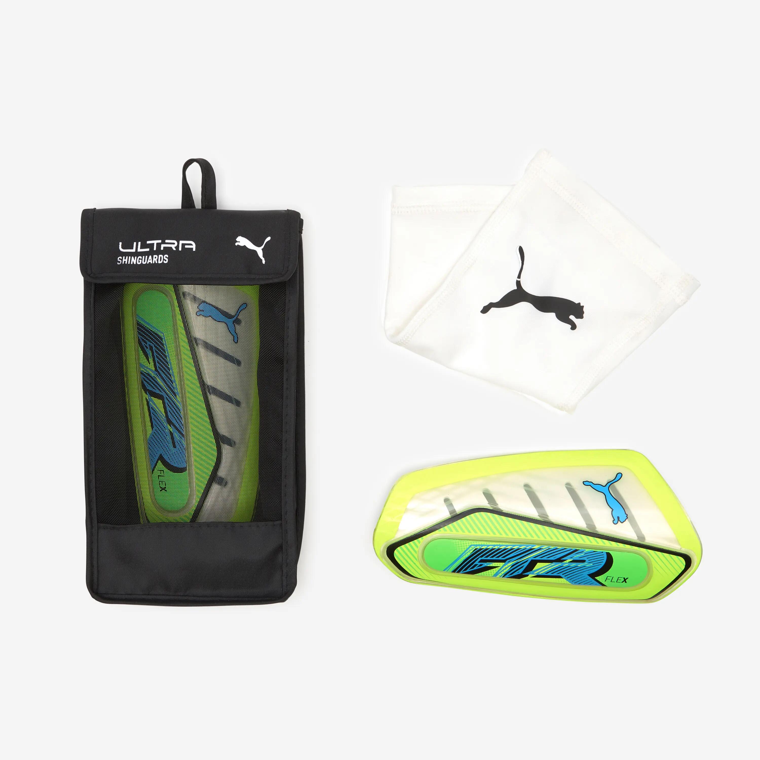 Canelleres de futbol PUMA SMU amb mànigues, groc/blau 3/5