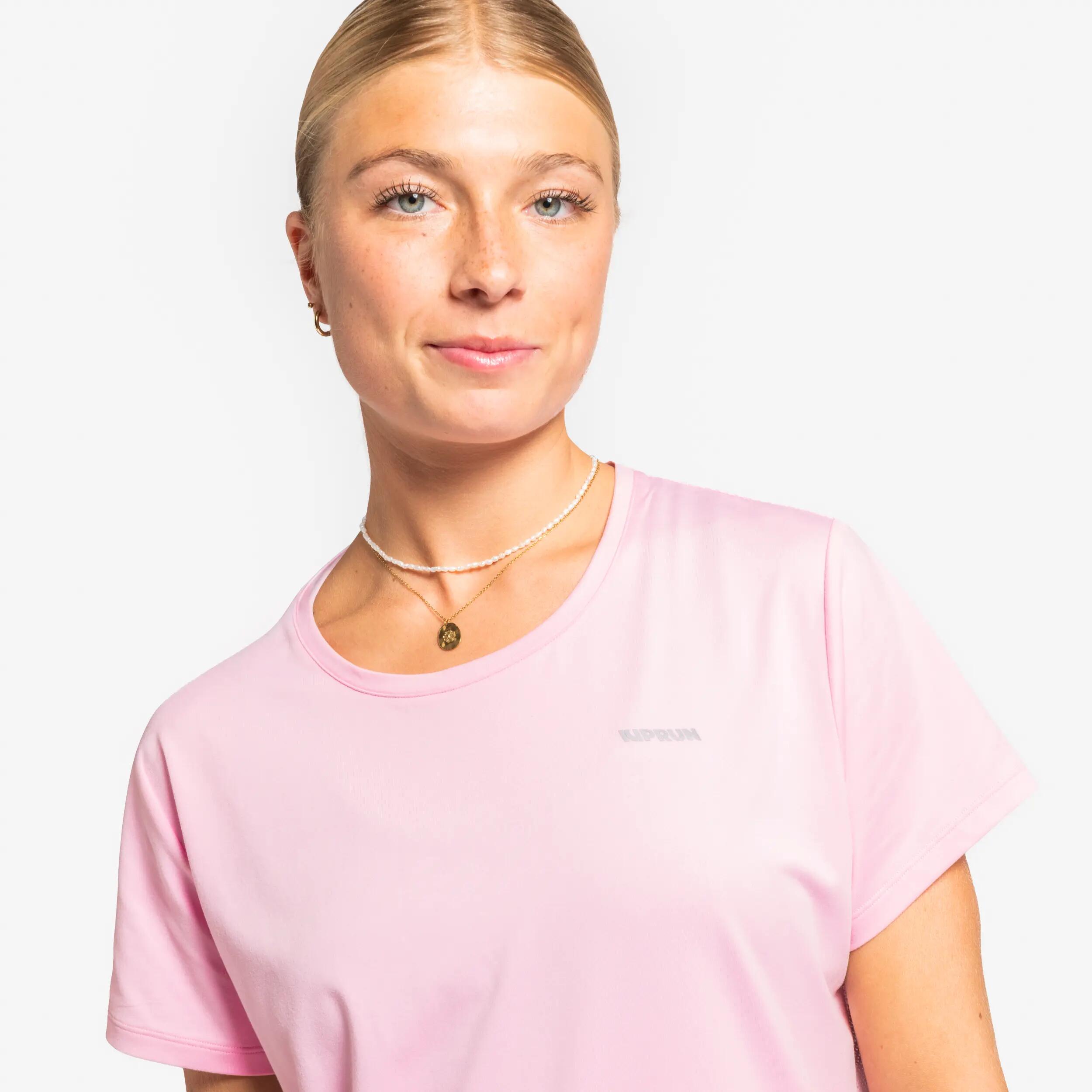 Koszulka do biegania damska Kiprun "Bougeons en Rose" 6/7