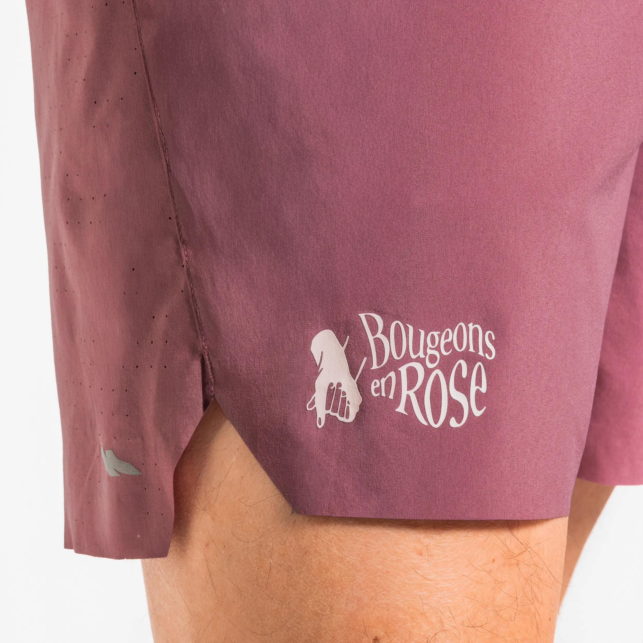Spodenki do biegania męskie Kiprun "Bougeons en Rose" 7/9