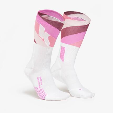 Chaussettes running adulte, Bougeons en Rose
