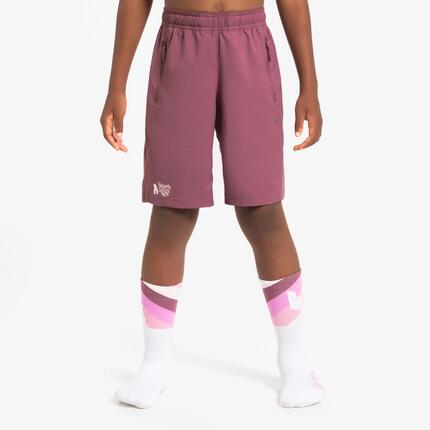 Short de sport respirant enfant, Bougeons en Rose
