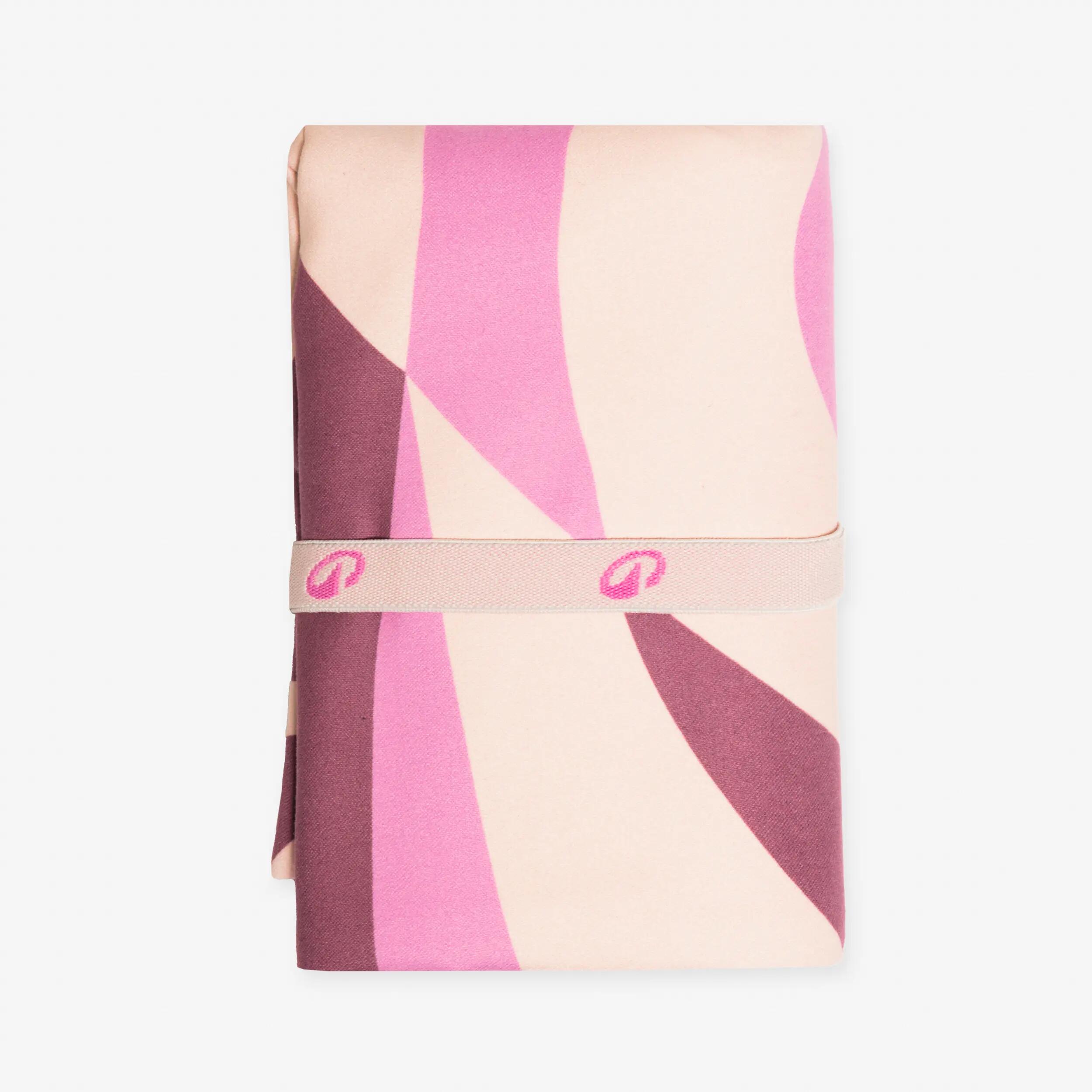 Serviette de bain microfibre compacte L 130 x 80 cm, imprimé Oct. Rose 4/12