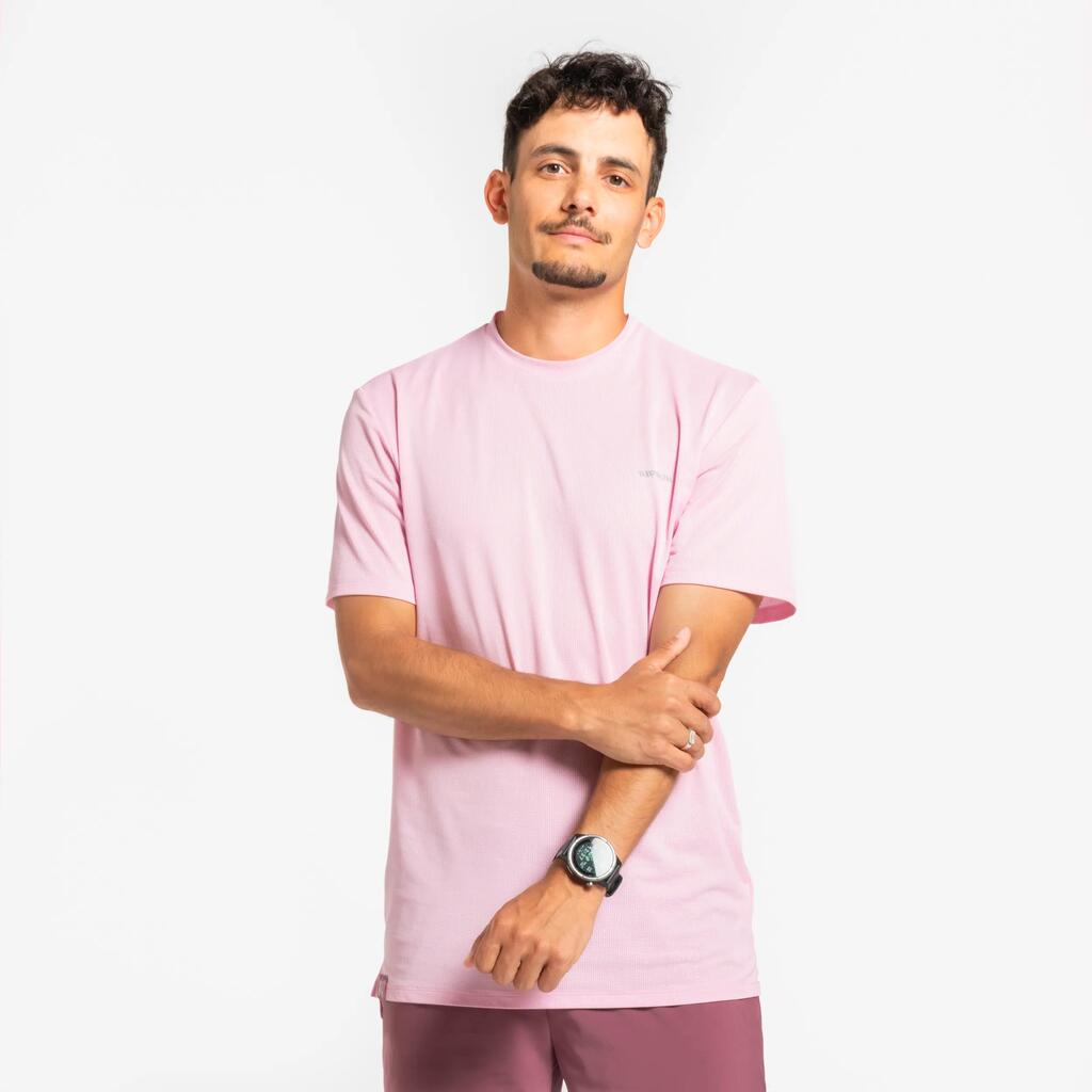 Men’s breathable running T-shirt, Bougeons en Rose