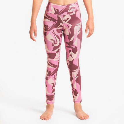 Legging de sport respirant enfant, Bougeons en Rose