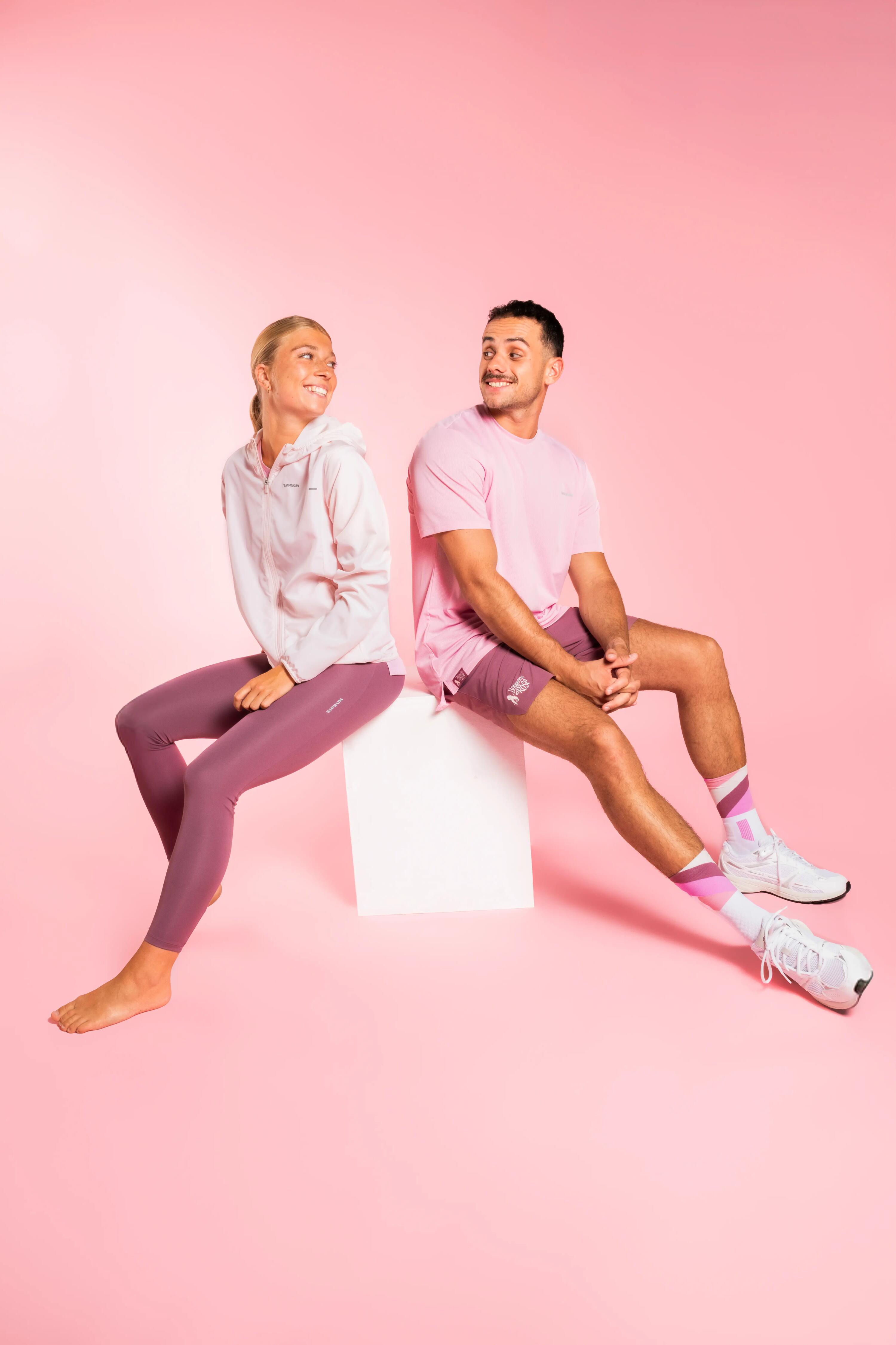 Samarreta running transpirable home Bougeons en Rose 8/9