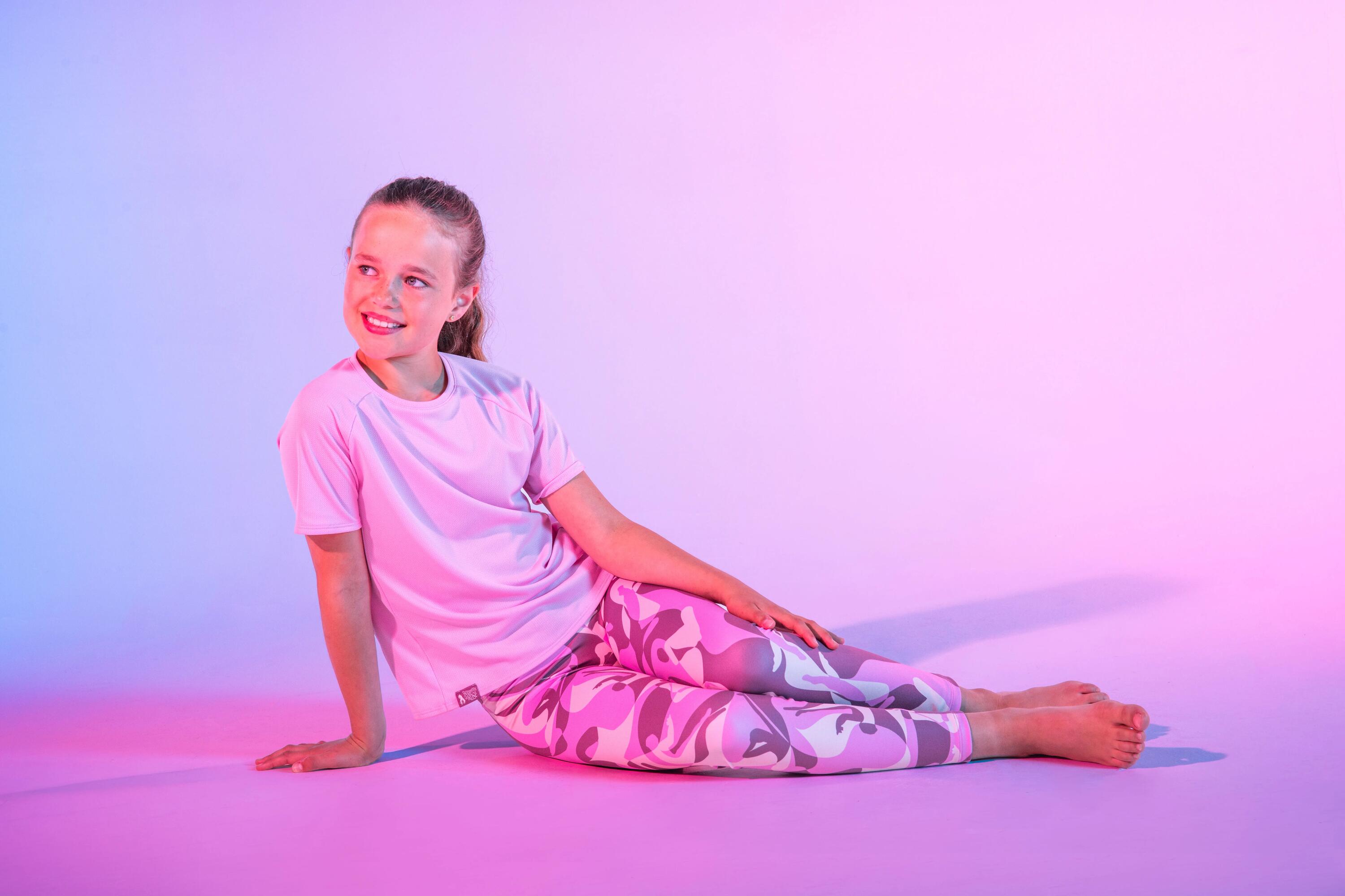 Legginsy sportowe dla dzieci "Bougeons en Rose" 7/9