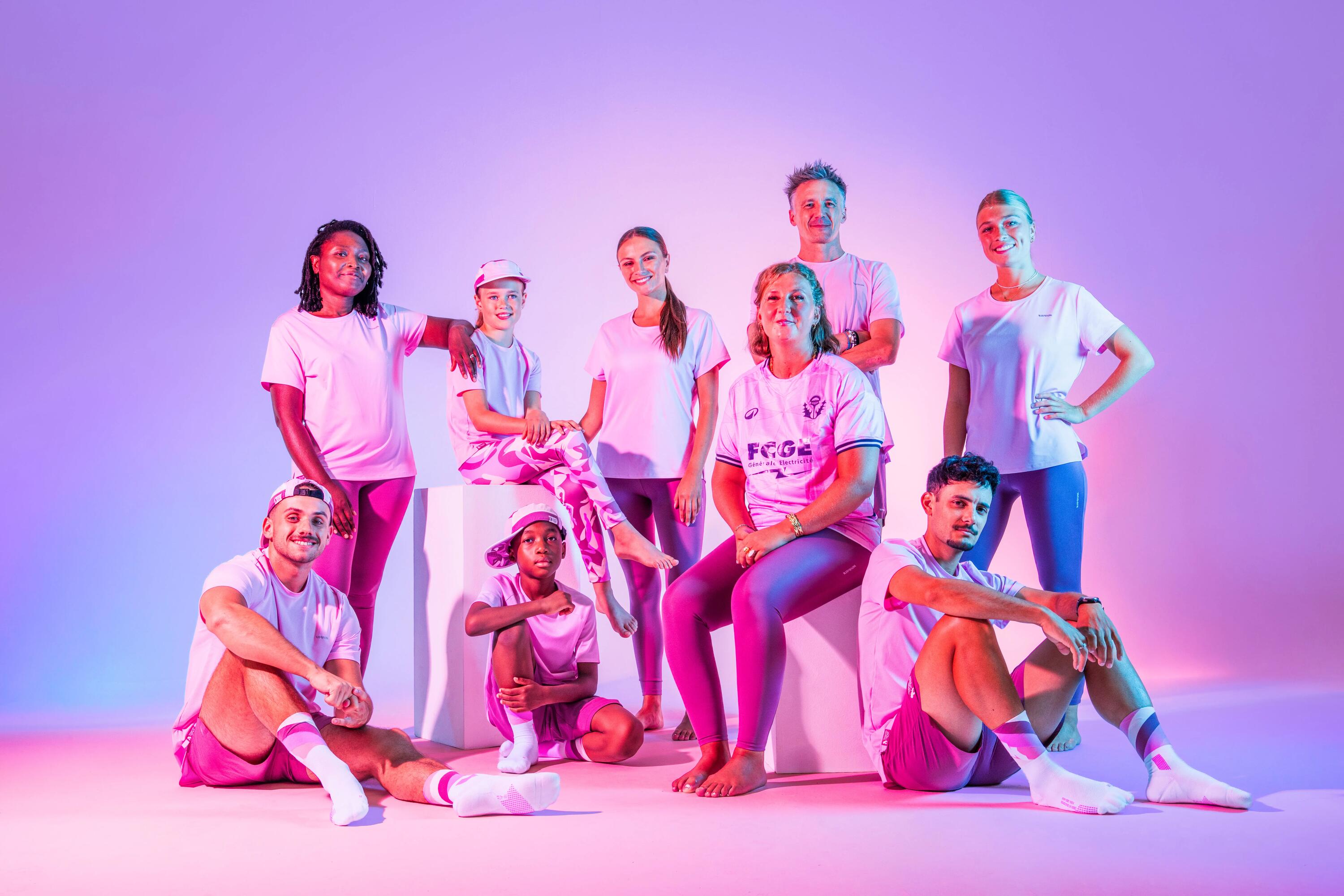 T-shirt de desporto respirável criança, Bougeons en Rose 9/10