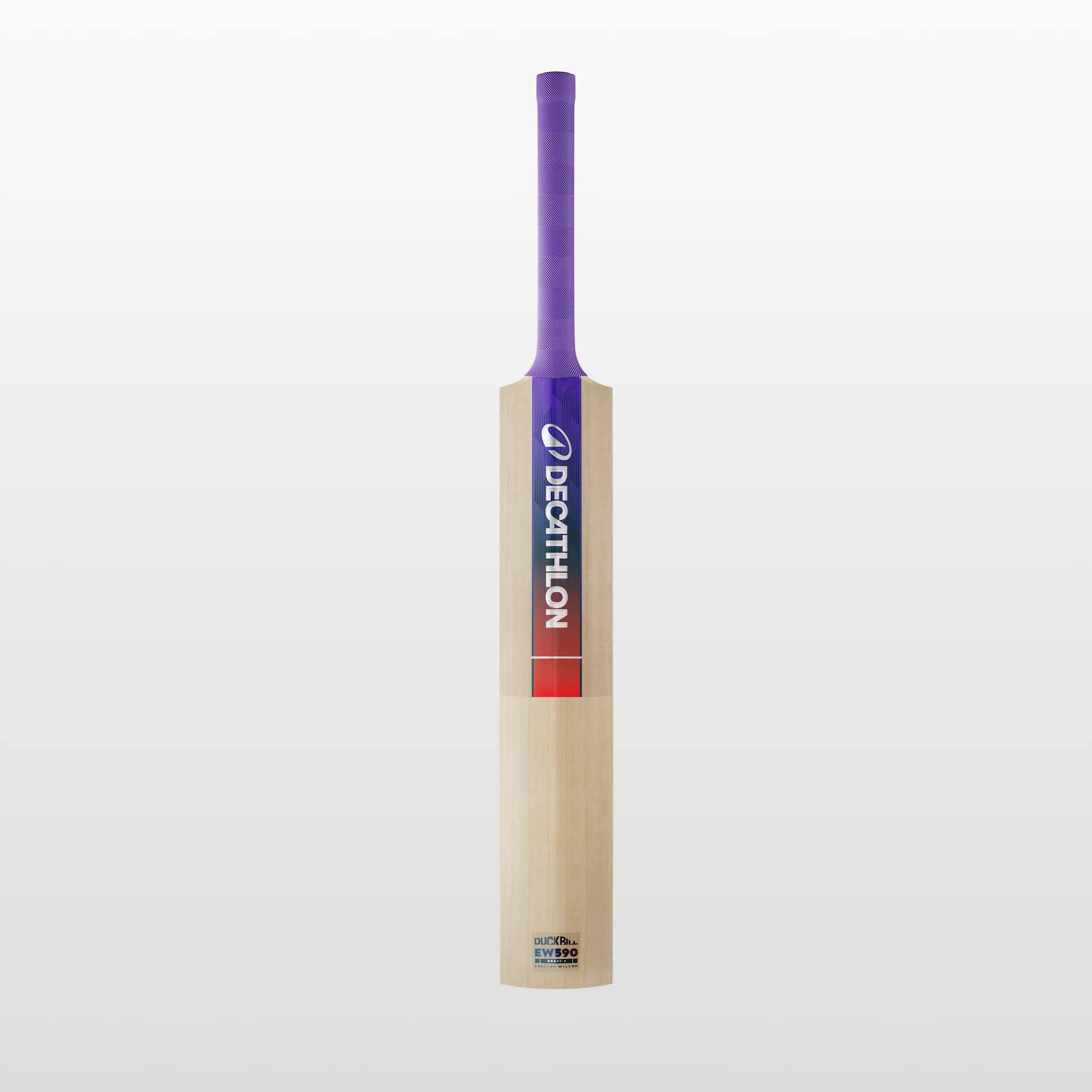 Adult English Willow Cricket Bat G4 Size SH Lightweight Leather Ball Bat with Cover EW590 DB -  1