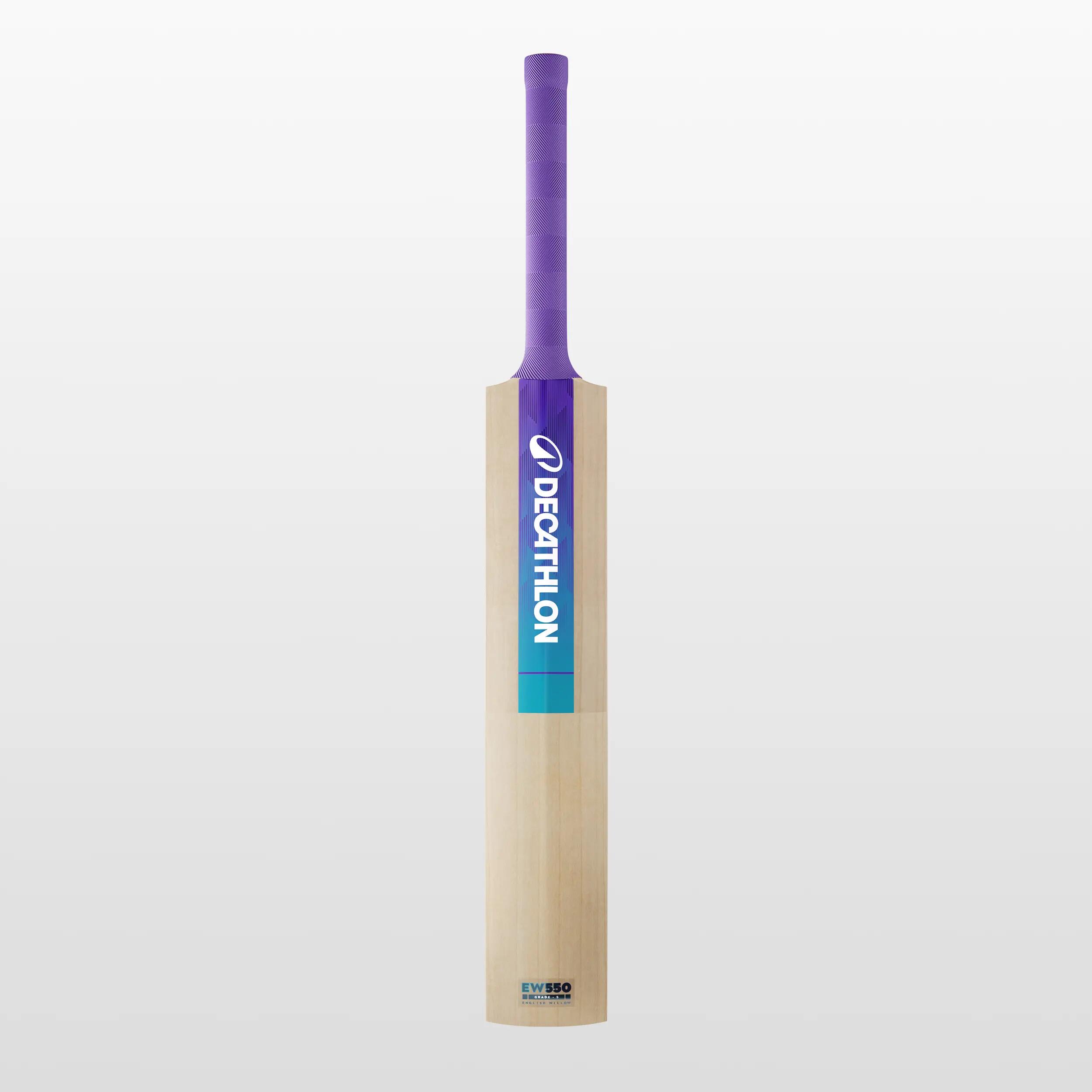 Kids English Willow Cricket Bat G5 Size 4 Lightweight Leather Ball Bat with Cover EW550 -  1