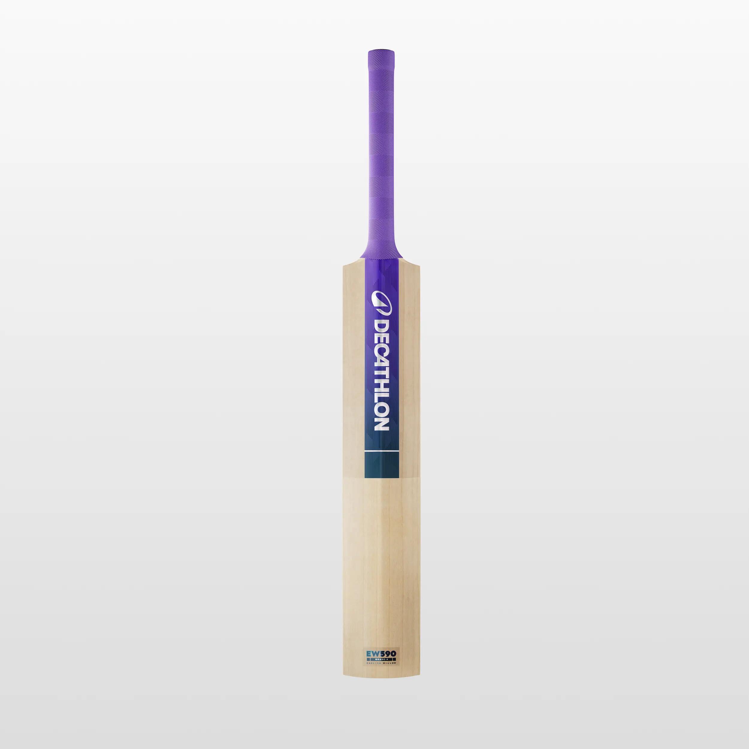 Adult English Willow Cricket Bat G4 Size SH Lightweight Duckbill Profile Leather Ball Bat with Cover EW590 -  1