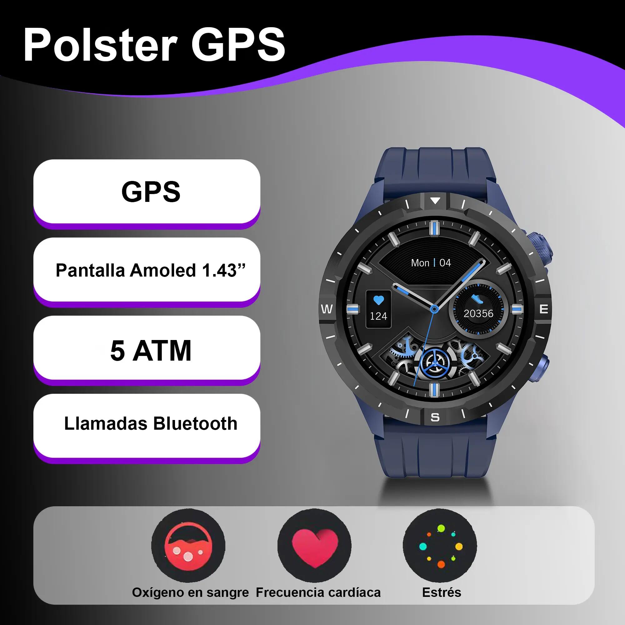 Reloj inteligente con GPS y llamadas Leotec Polster azul 3/5