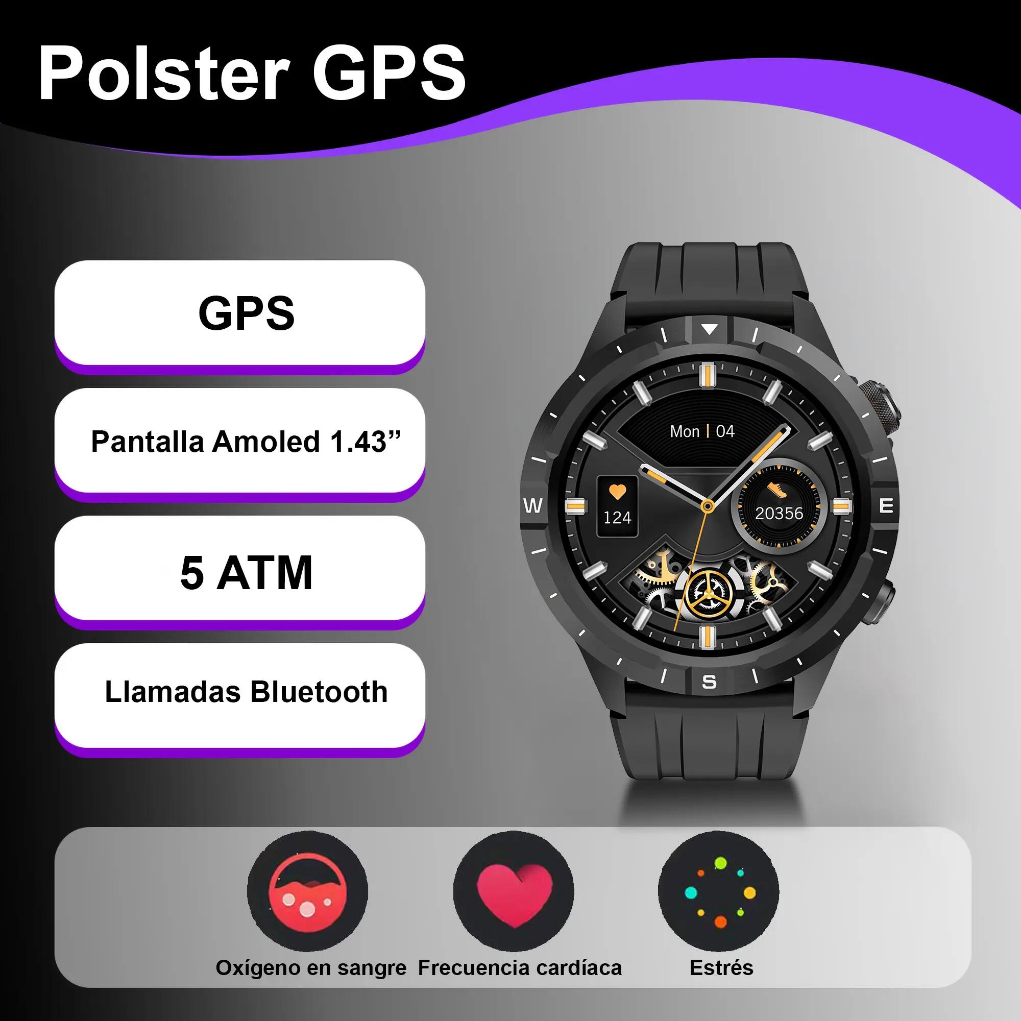 Reloj inteligente con GPS y llamadas Leotec Polster Negro 2/5