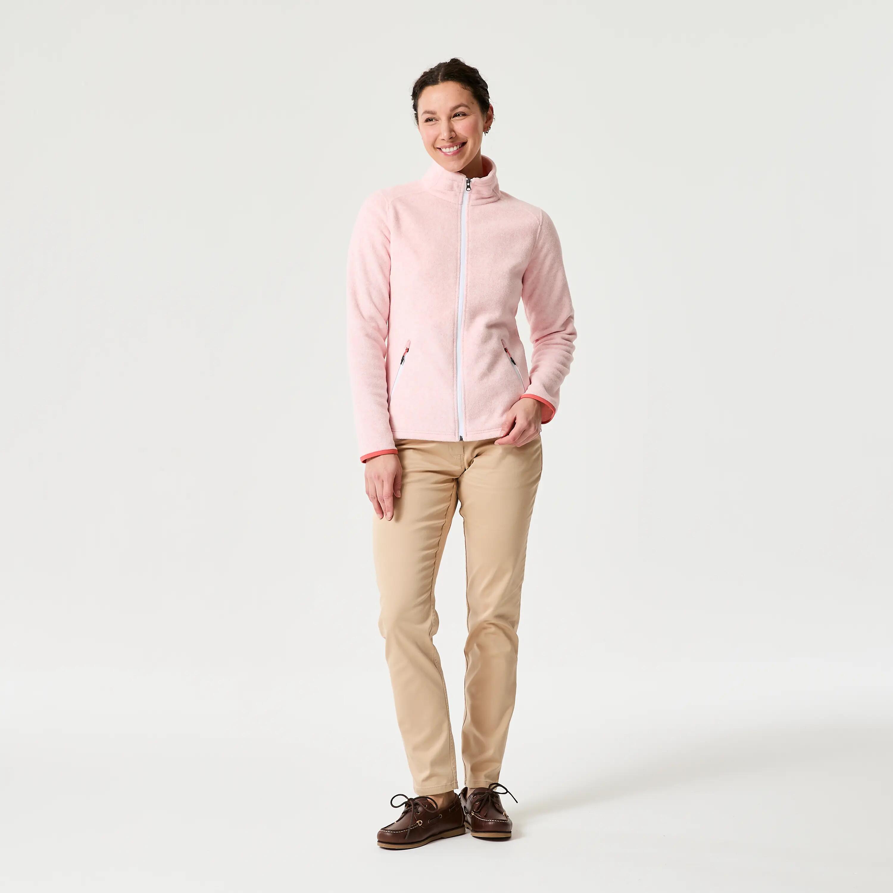Fleecejacke Segeln Damen warm 100 rosa 5/5