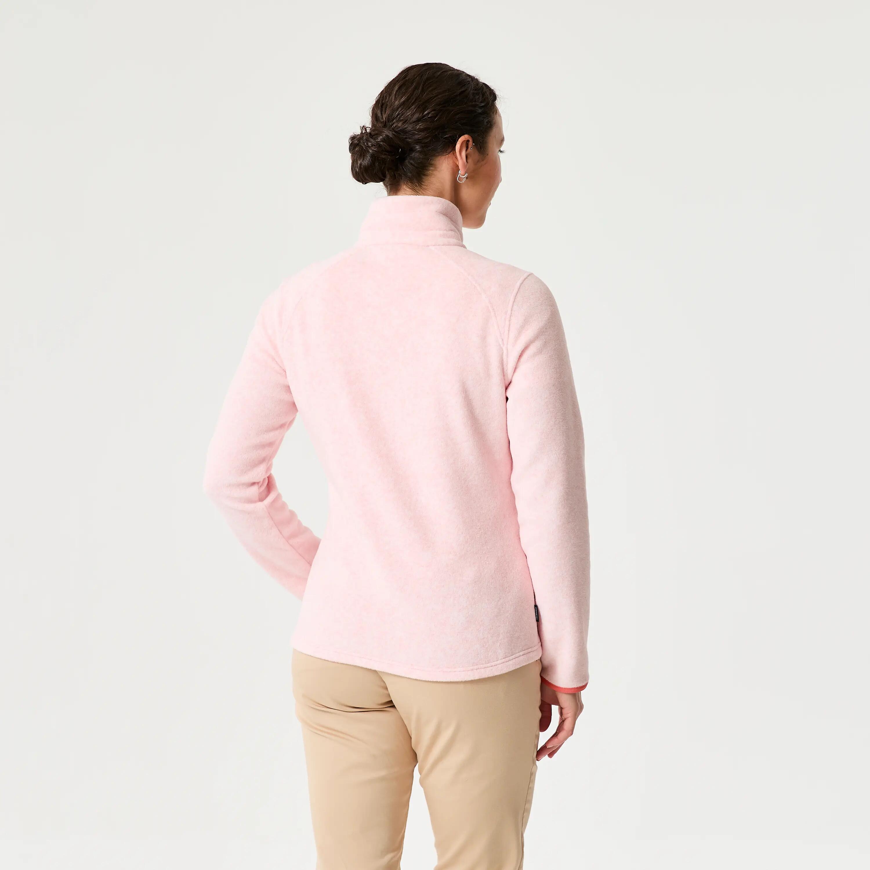 Fleecejacke Segeln Damen warm 100 rosa 2/5