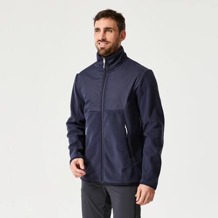 Veste polaire chaude de voile homme, 500 gris noir