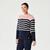 Pull marin tricoté femme, 100 bleu marine rose