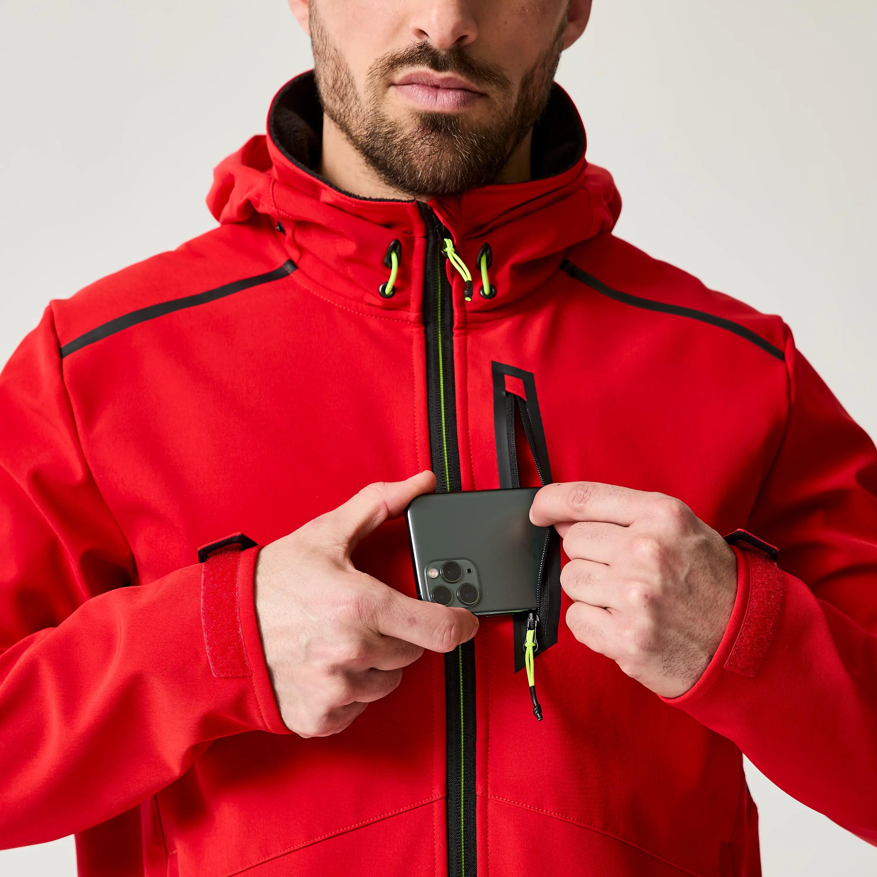 Softshell-jas Sailing 500 voor heren rood 7/9