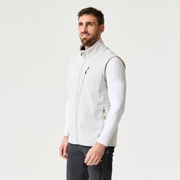 Gilet softshell de voile sans manche coupe-vent homme, 900 gris clair