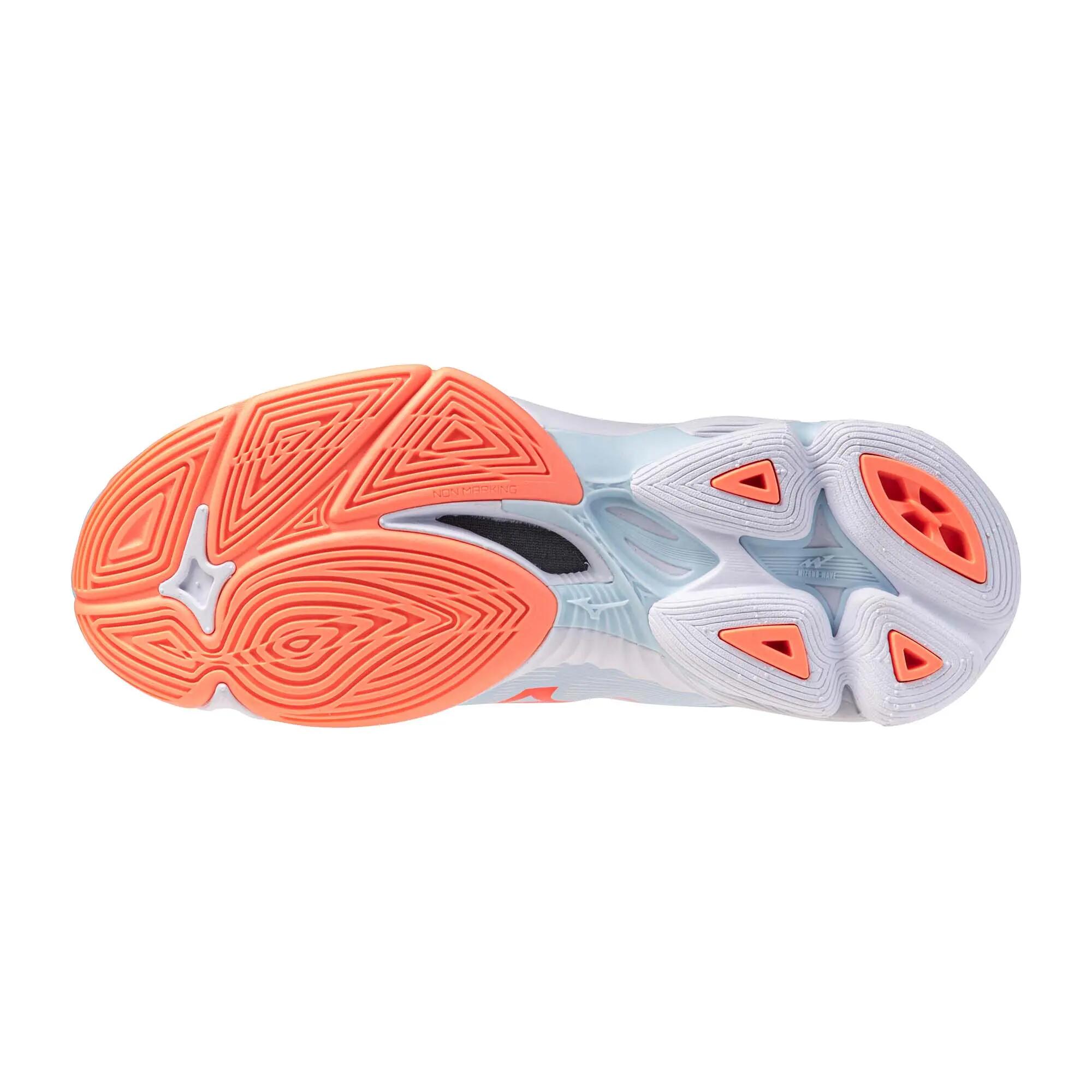 Scarpe pallavolo adulto MIZUNO LIGHTING PRO MID  blu arancioni 5/5