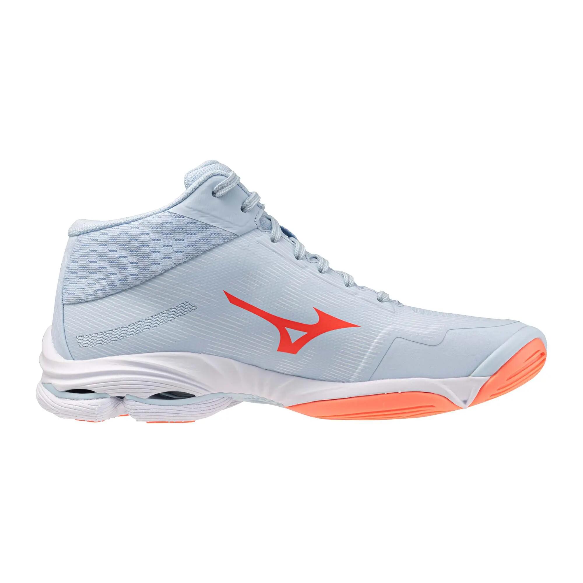 Scarpe pallavolo adulto MIZUNO LIGHTING PRO MID  blu arancioni 3/5