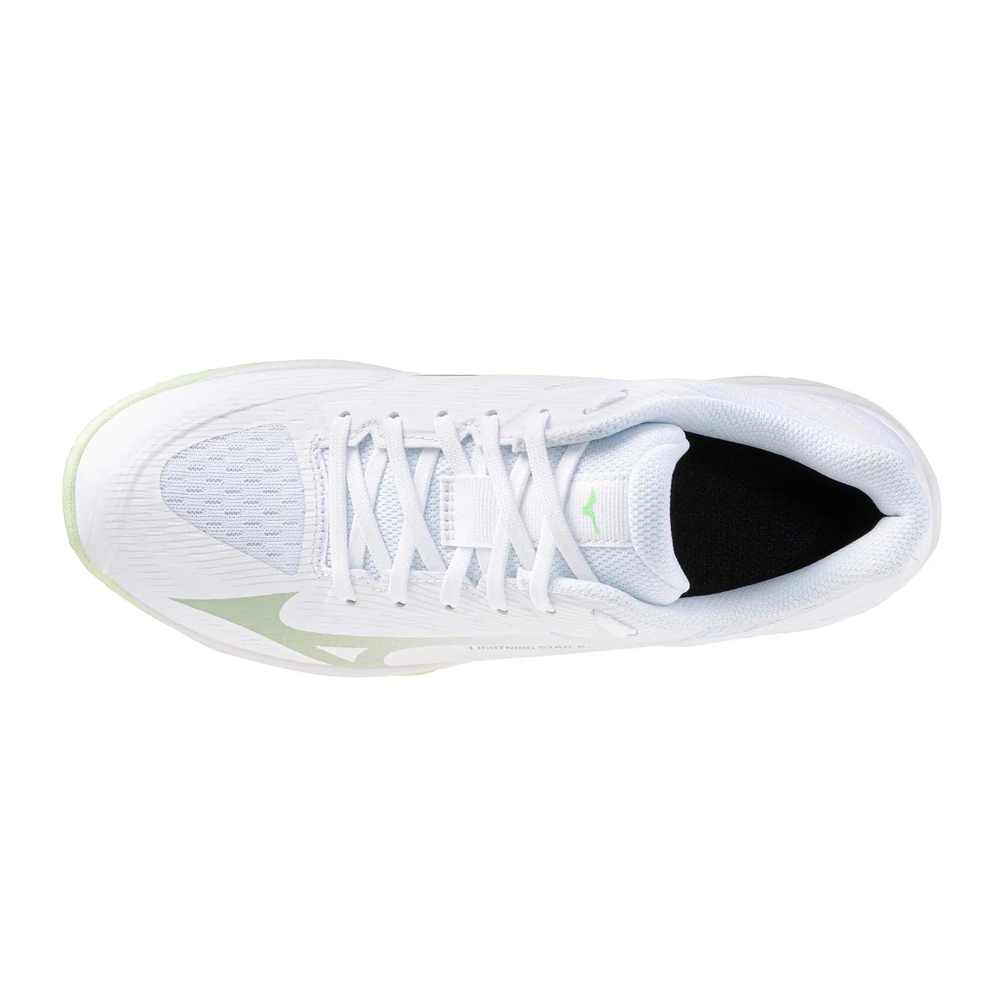 Scarpe pallavolo bambino MIZUNO LIGHTNING STAR bianche grigie 5/5
