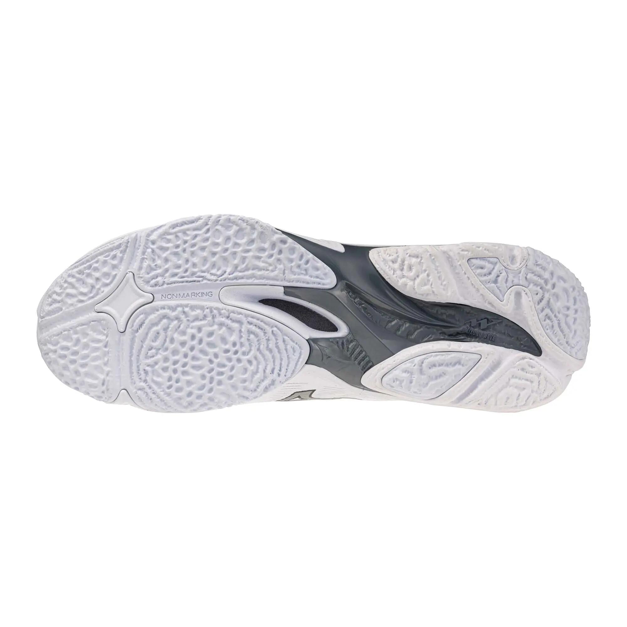 Scarpe pallavolo adulto MIZUNO WAVE LIGHTNING ELITE MID bianche grigie 4/5