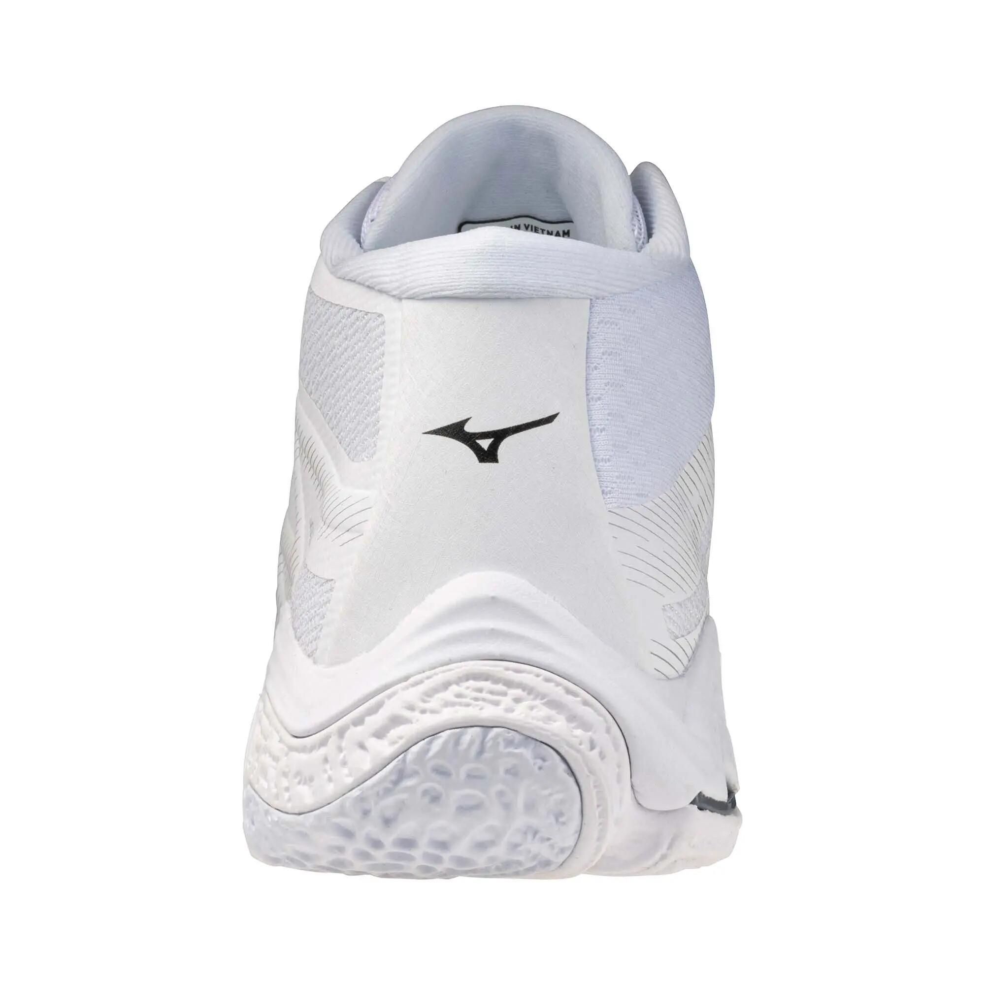 Scarpe pallavolo adulto MIZUNO WAVE LIGHTNING ELITE MID bianche grigie 3/5