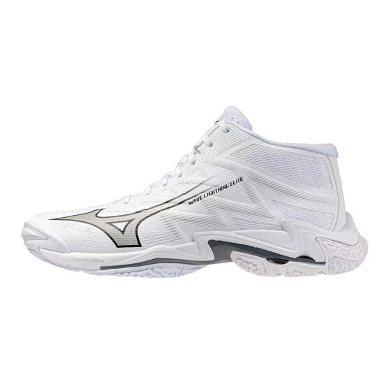 Scarpe pallavolo adulto MIZUNO WAVE LIGHTNING ELITE MID bianche grigie