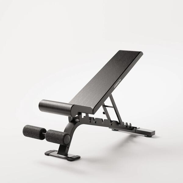 Black adjustable incline and decline weight bench