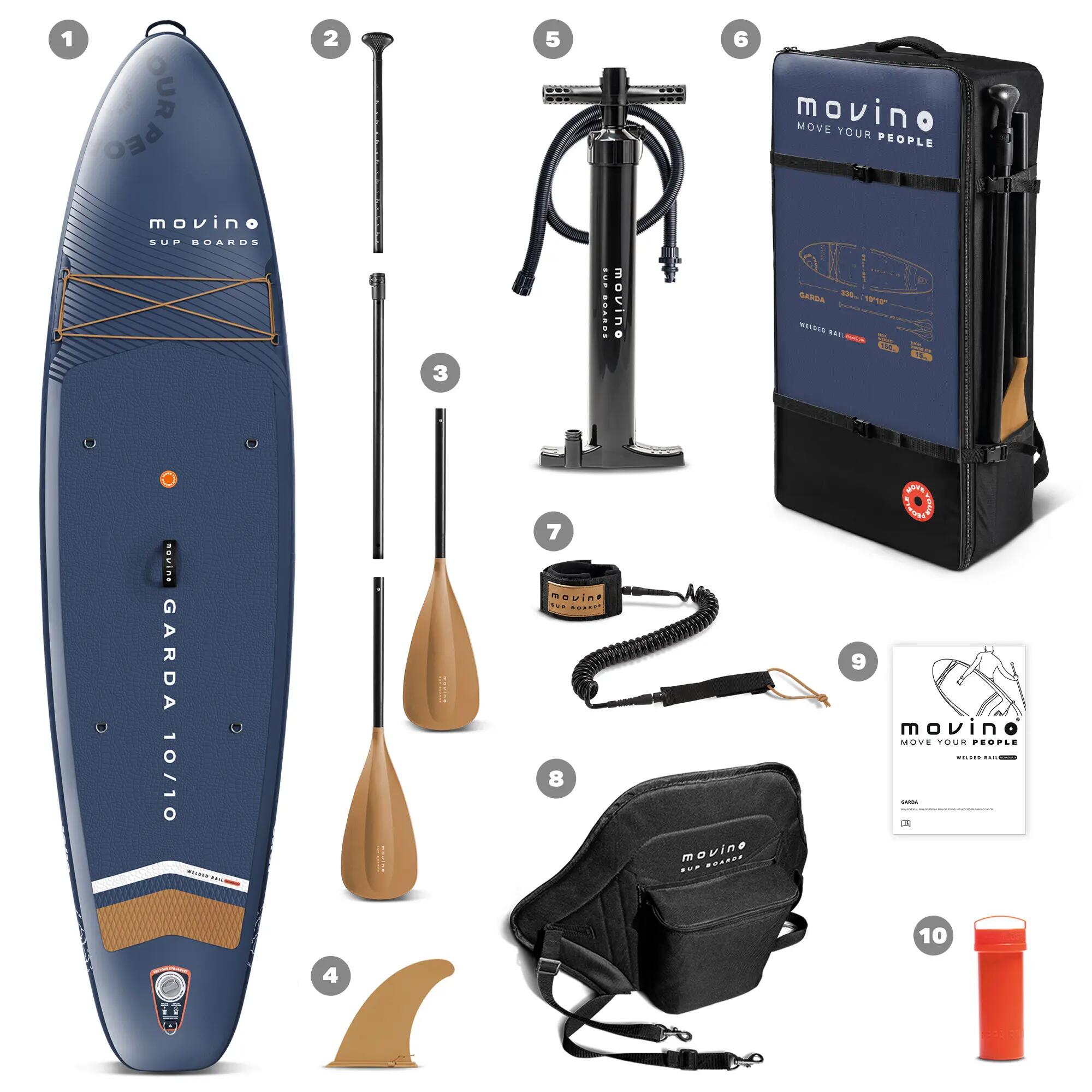Zestaw deska SUP Movino Garda 330 cm z siedzeniem 7/9