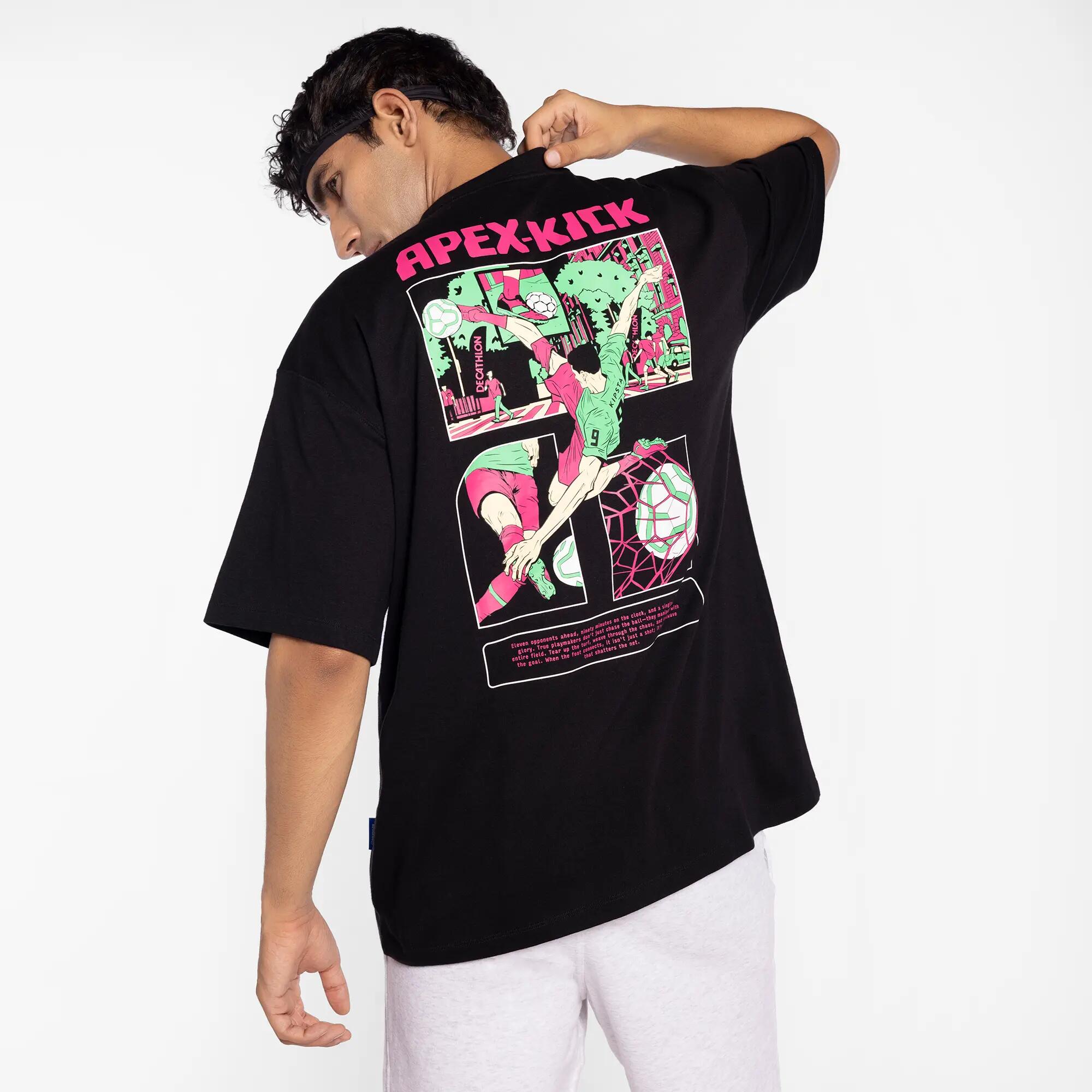 Anime Edition Apex-Kick Oversized Black T-Shirt X Jolly Yun Shann -  3