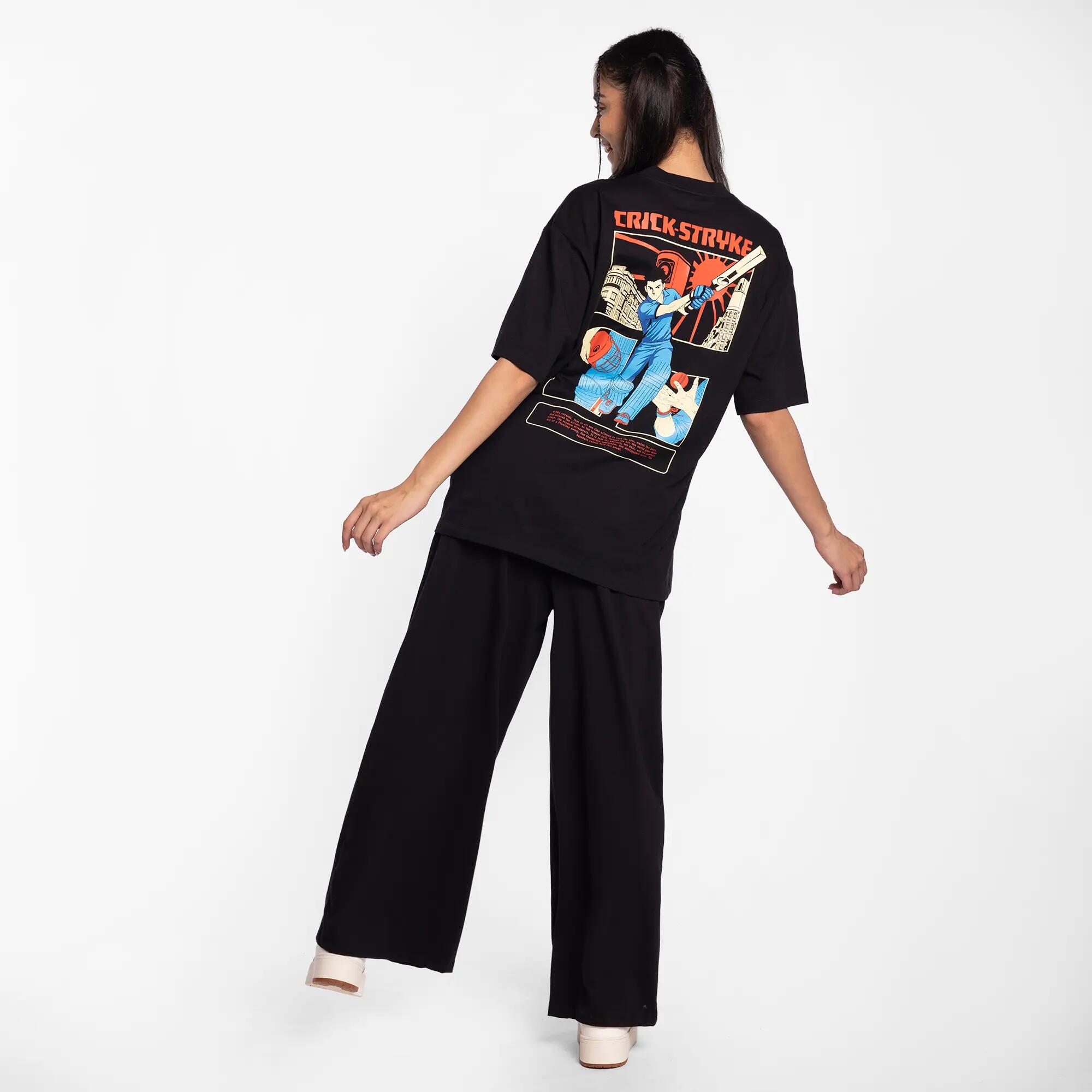 Anime Edition Crick-Stryke Oversized Black T-Shirt X Jolly Yun Shann -  5