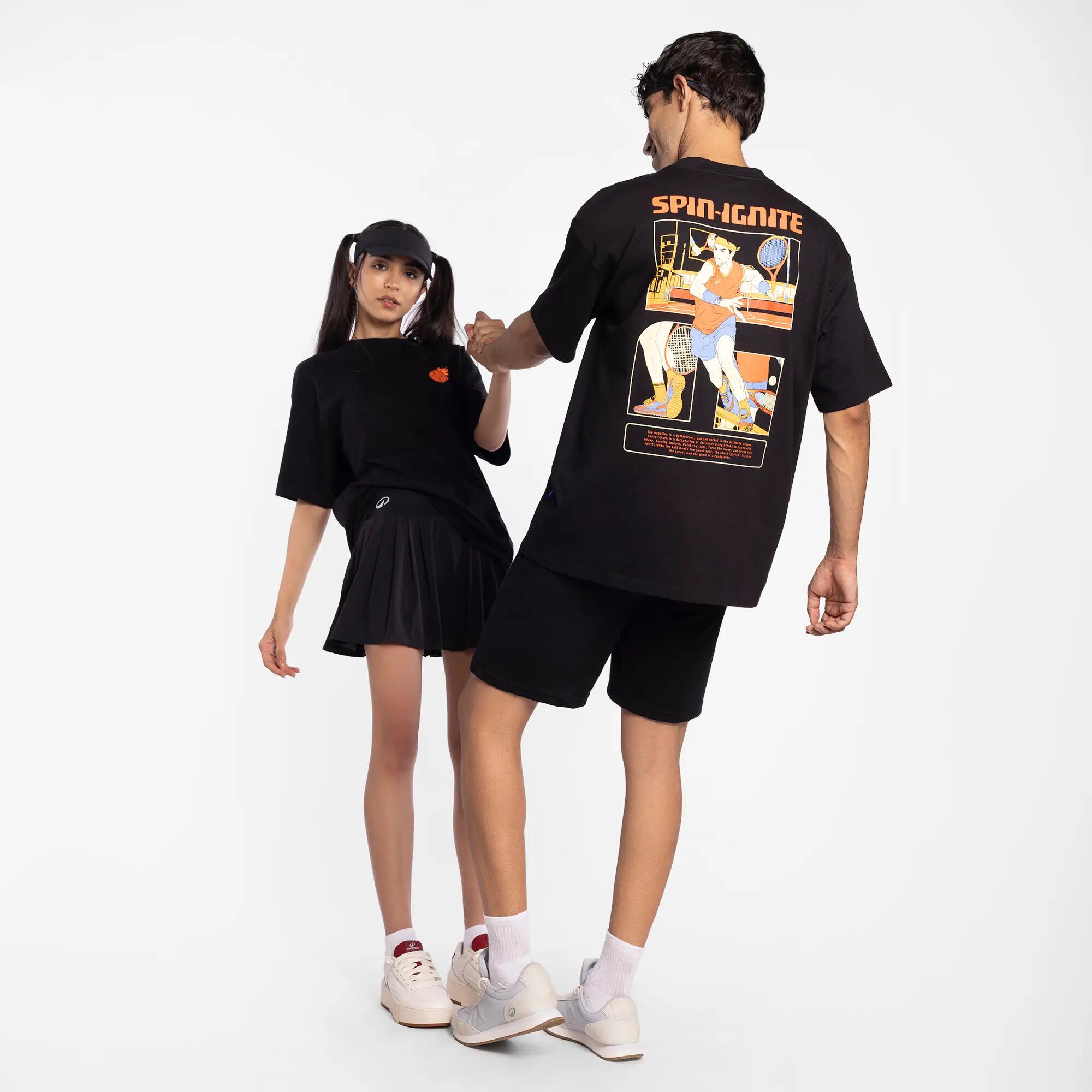 Anime Edition Spin-Ignite Oversized Black T-Shirt X Jolly Yun Shann -  4