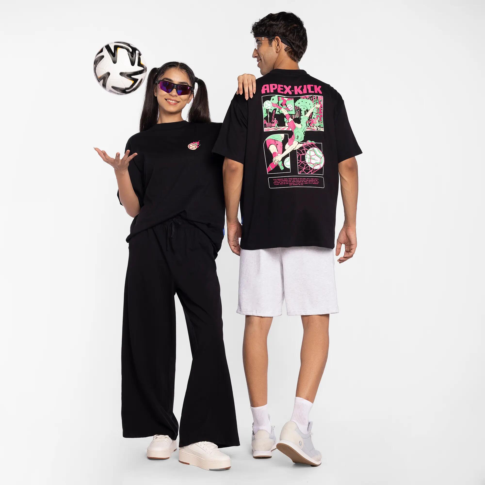 Anime Edition Apex-Kick Oversized Black T-Shirt X Jolly Yun Shann -  4