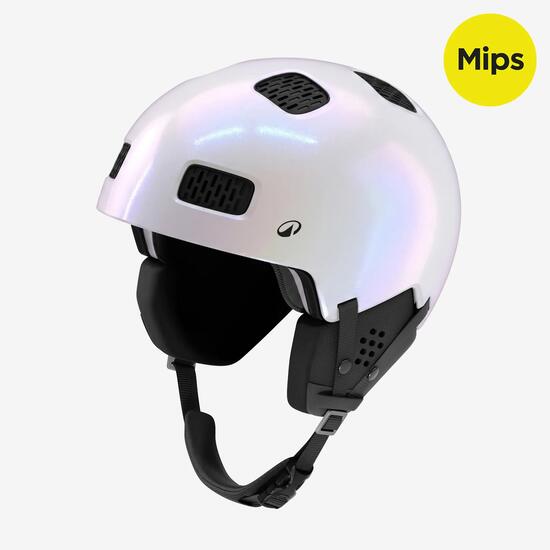 Casco sci/snowboard adulto e bambino FS900 MIPS® VISOR+ bianco