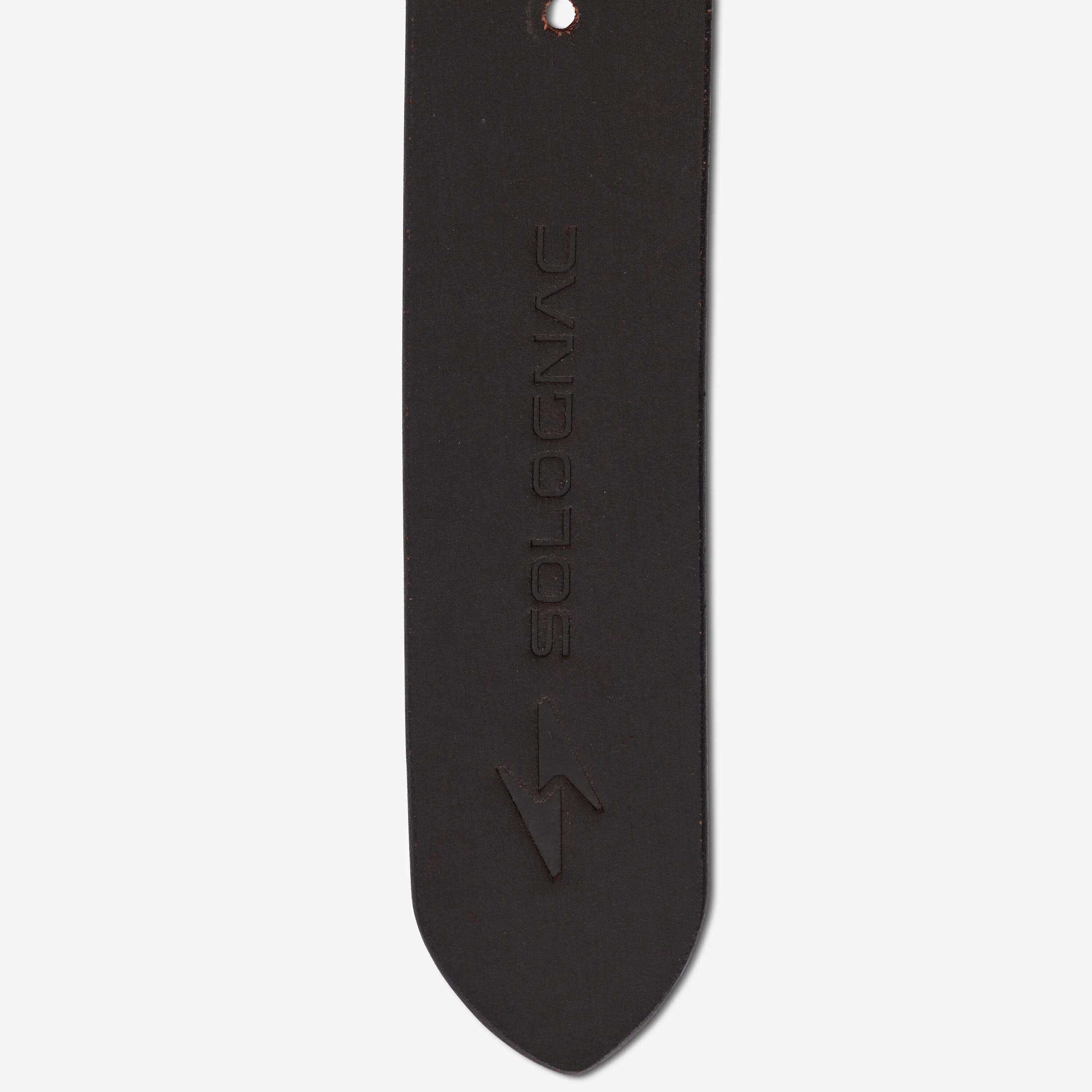 Jagdgürtel Leder 135 cm braun 4/4