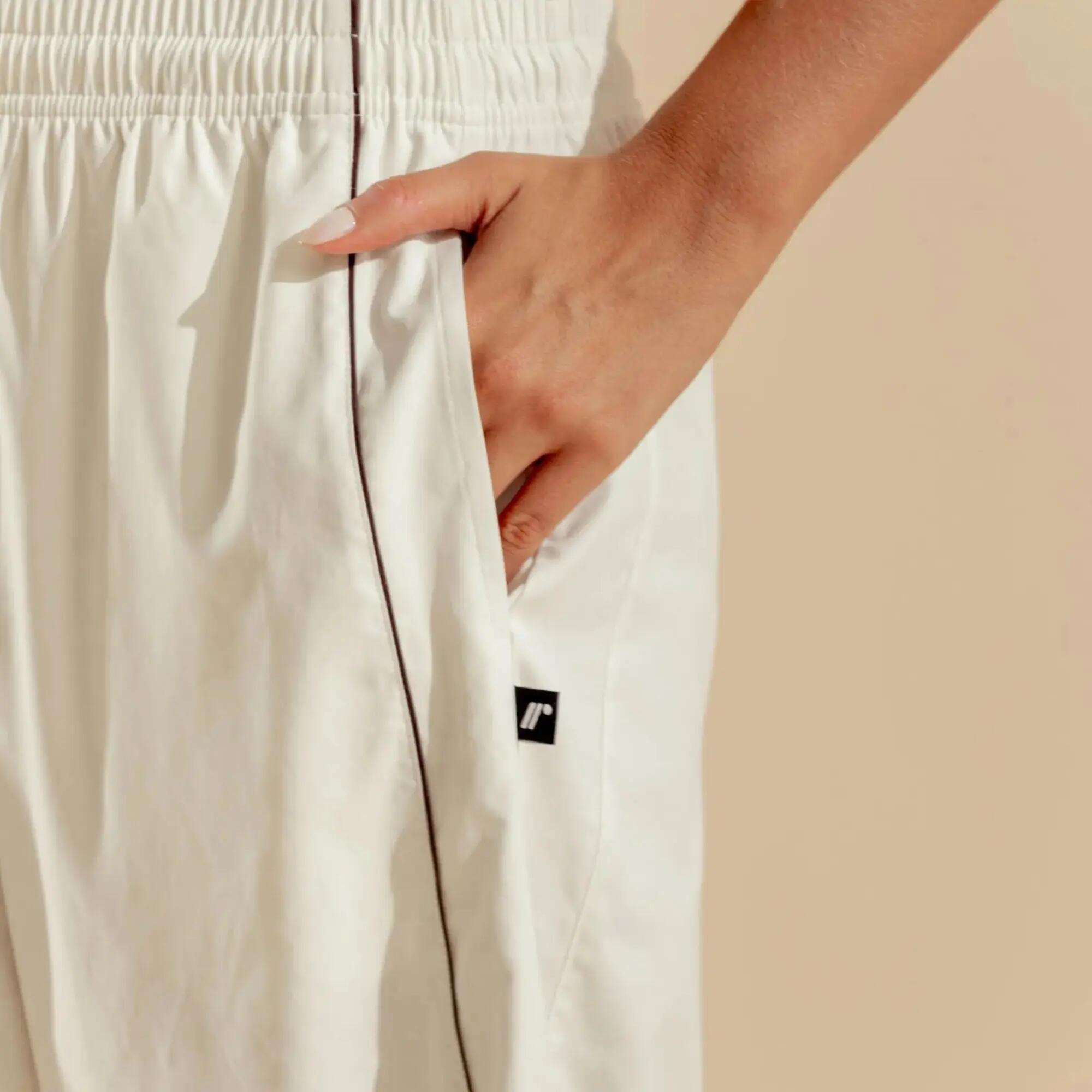 Pantalón de jogging cómodo para mujer, Racketball Athleisure blanco 4/4