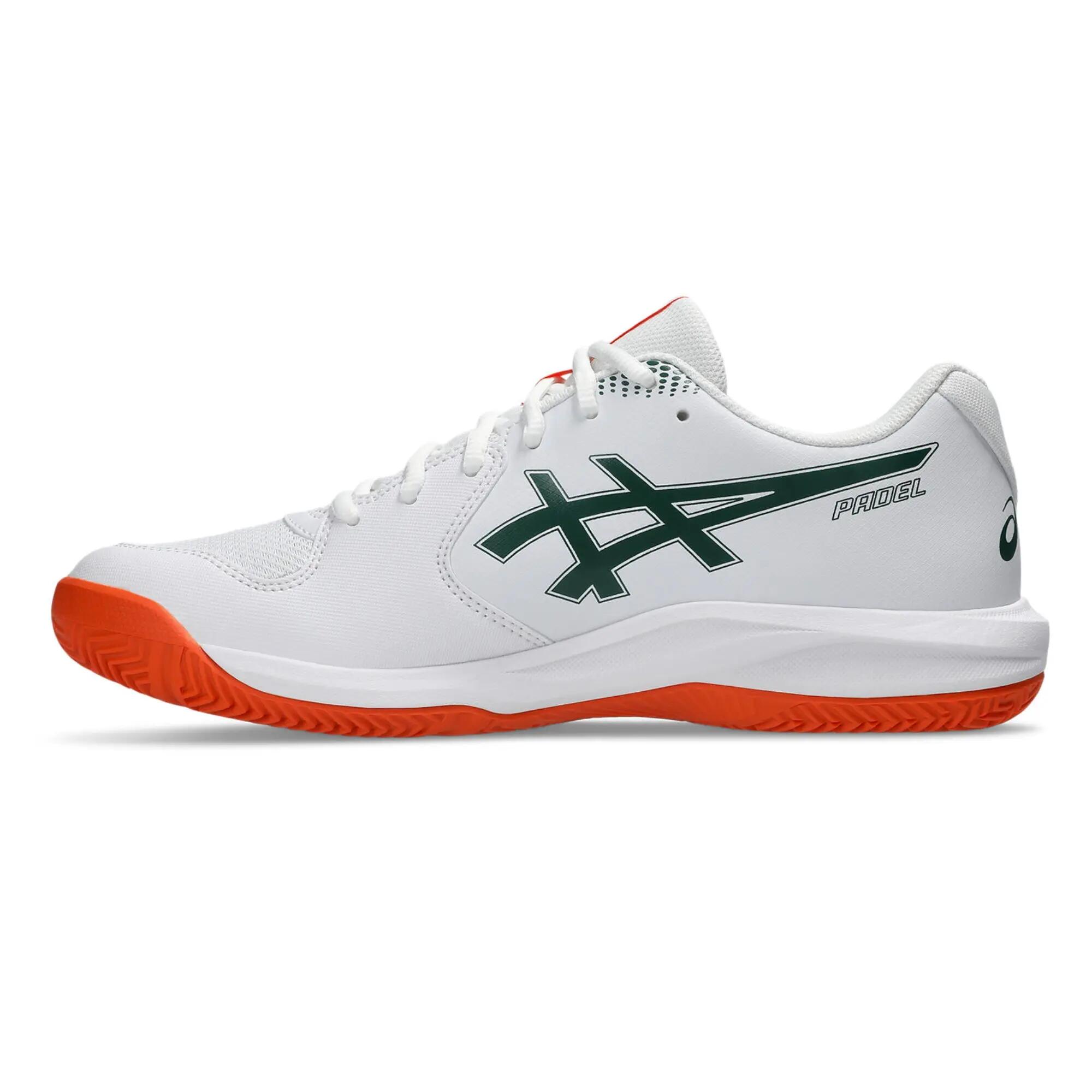 Tenis de pádel estables y con amortiguación, Asics Gel‑Dedicate 9 Padel blanco 2/7