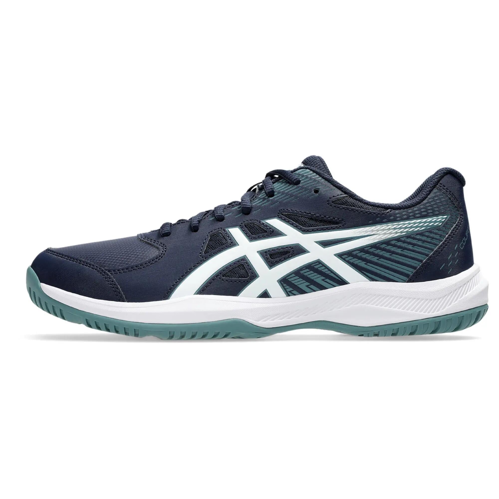 Tenis estables y cómodos para hombre, Asics Court Slide 4 azul 7/7