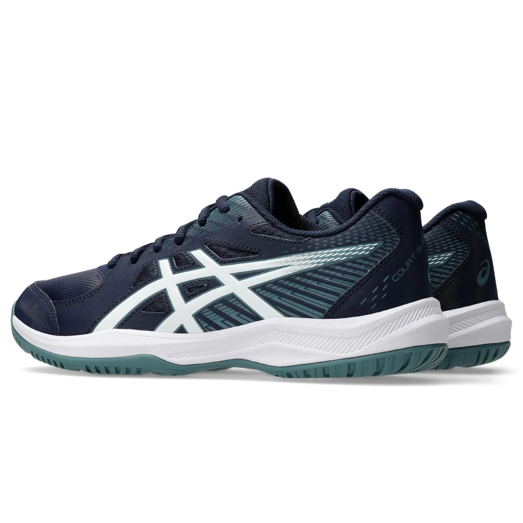 Tenis estables y cómodos para hombre, Asics Court Slide 4 azul 3/7