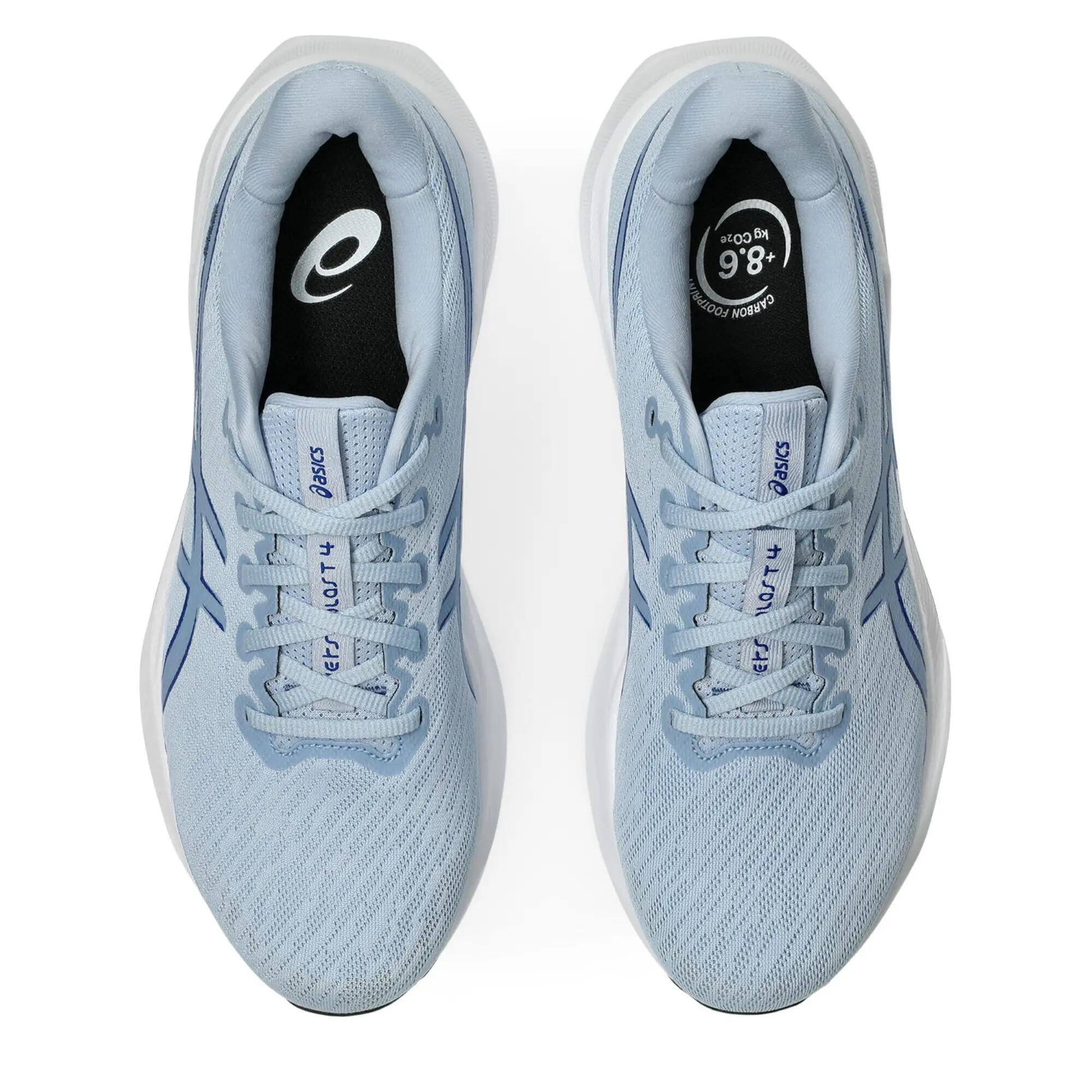 Tenis de running con amortiguación y dinamismo adultos Asics Versablast 4, azul 6/7