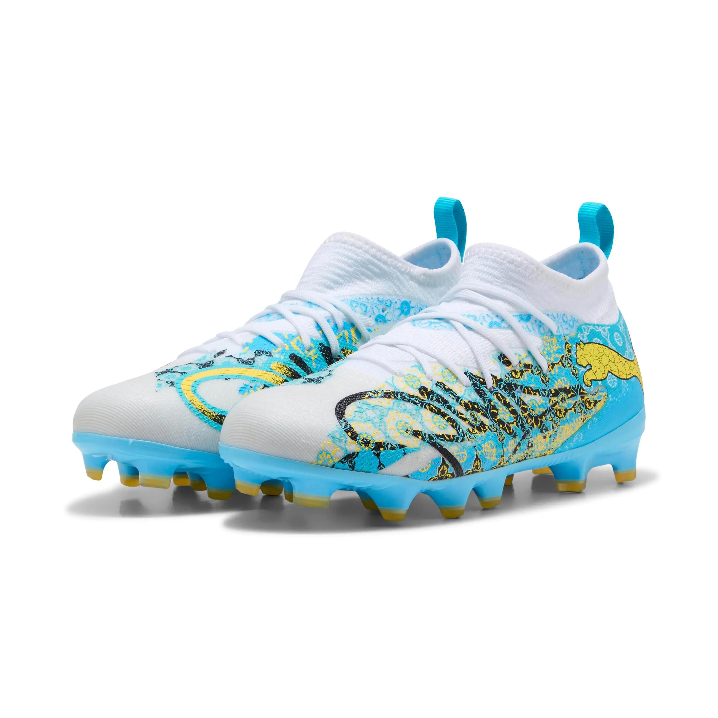 Buty piłkarskie dla dzieci PUMA FUTURE 9 MATCH PLAYMAKER FG/AG White 3/6