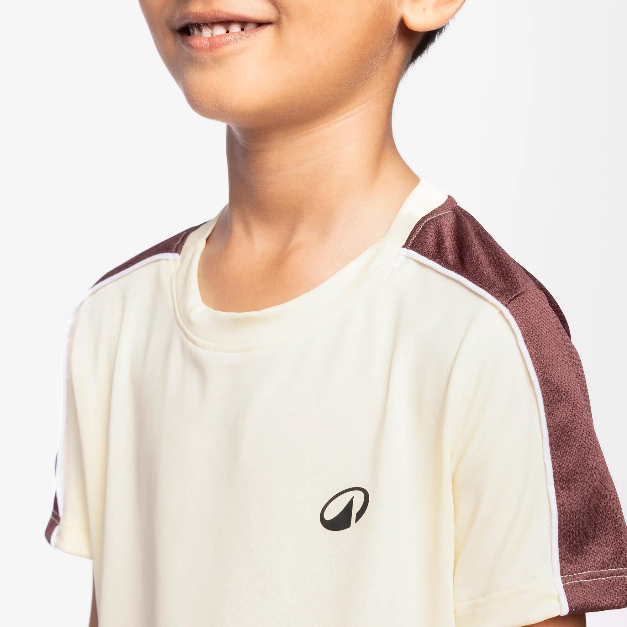 Kids' Crew-Neck Tennis T-Shirt TTS Dry JR - Beige -  3