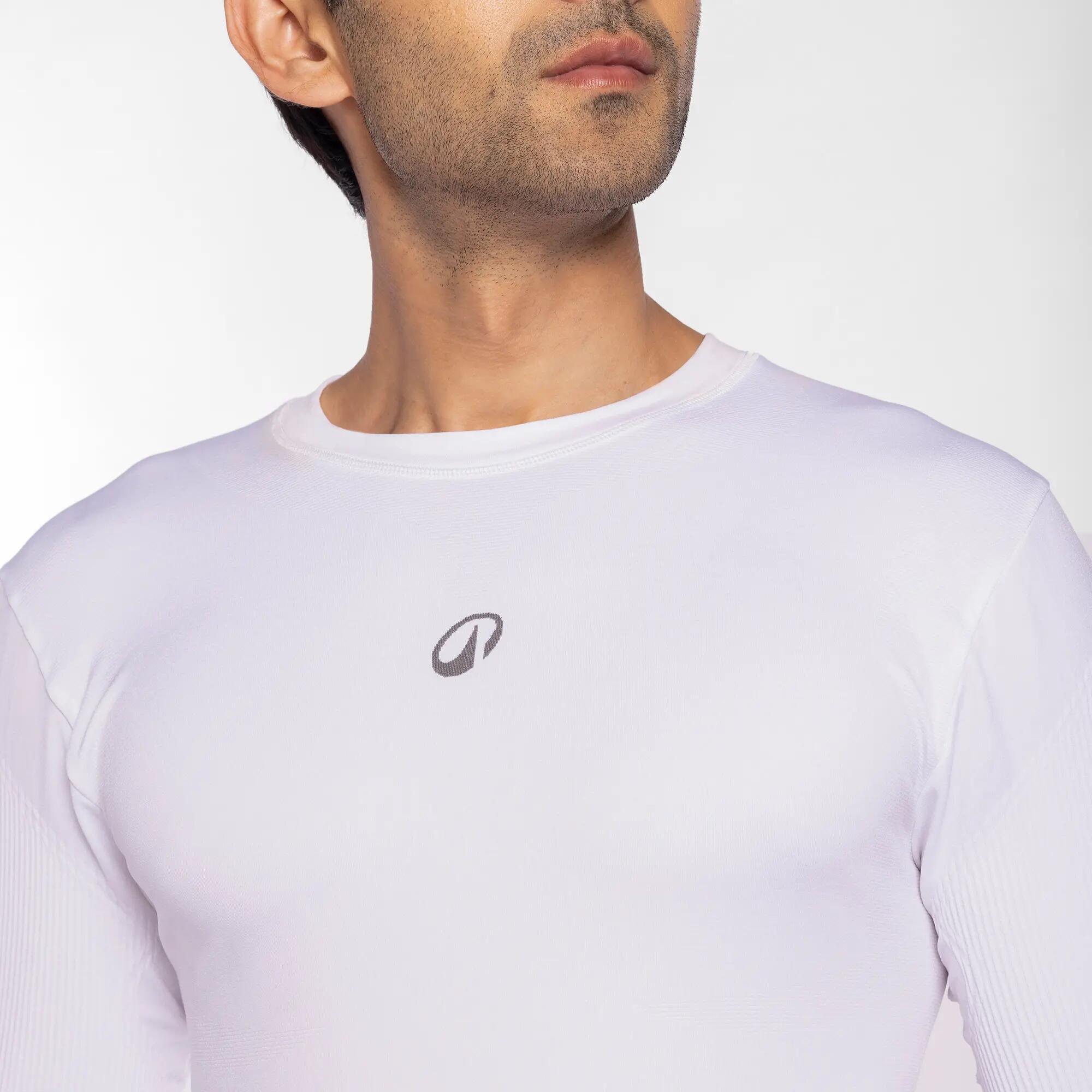 Adult Sun Protective Compression Top Full Sleeve White -  4