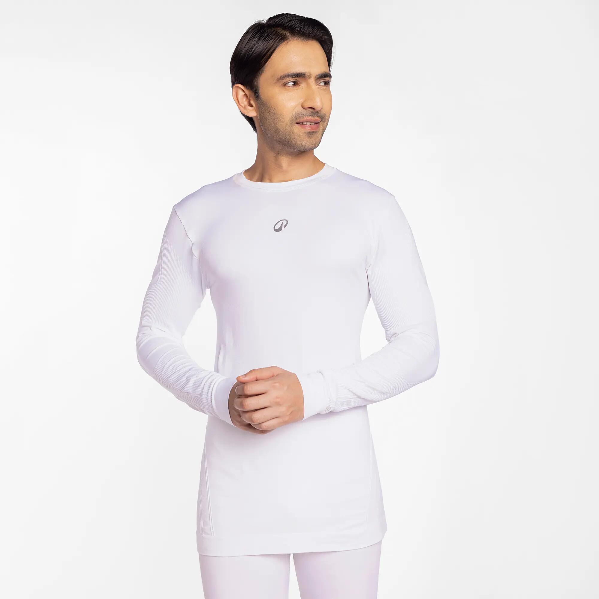 Adult Sun Protective Compression Top Full Sleeve White -  2
